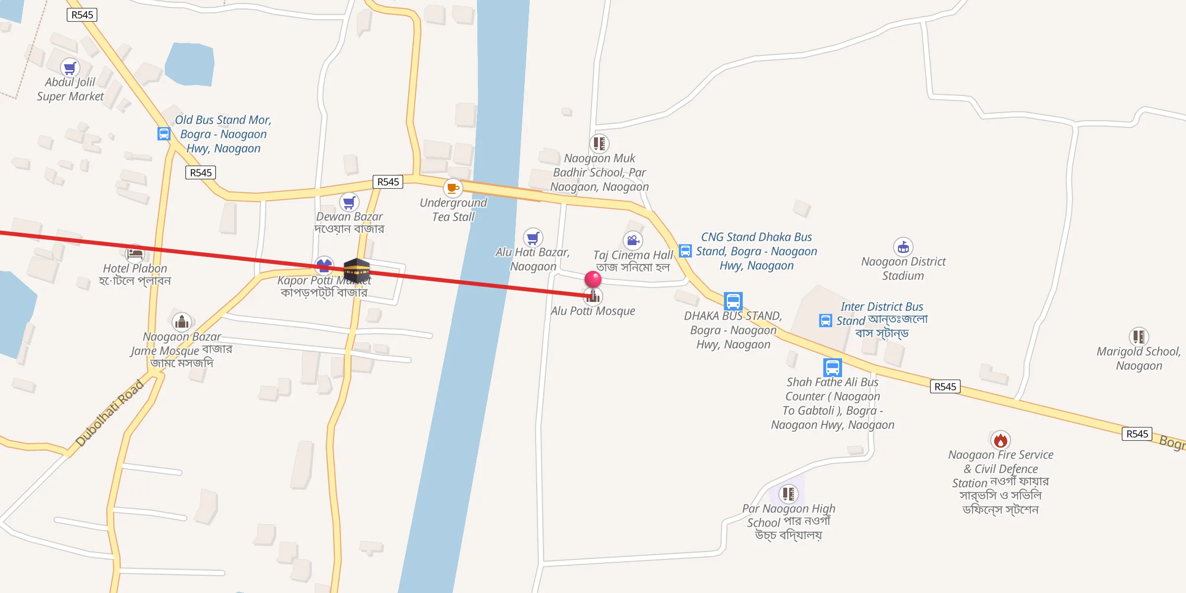 Carte de localisation : Alu Potti Mosque
