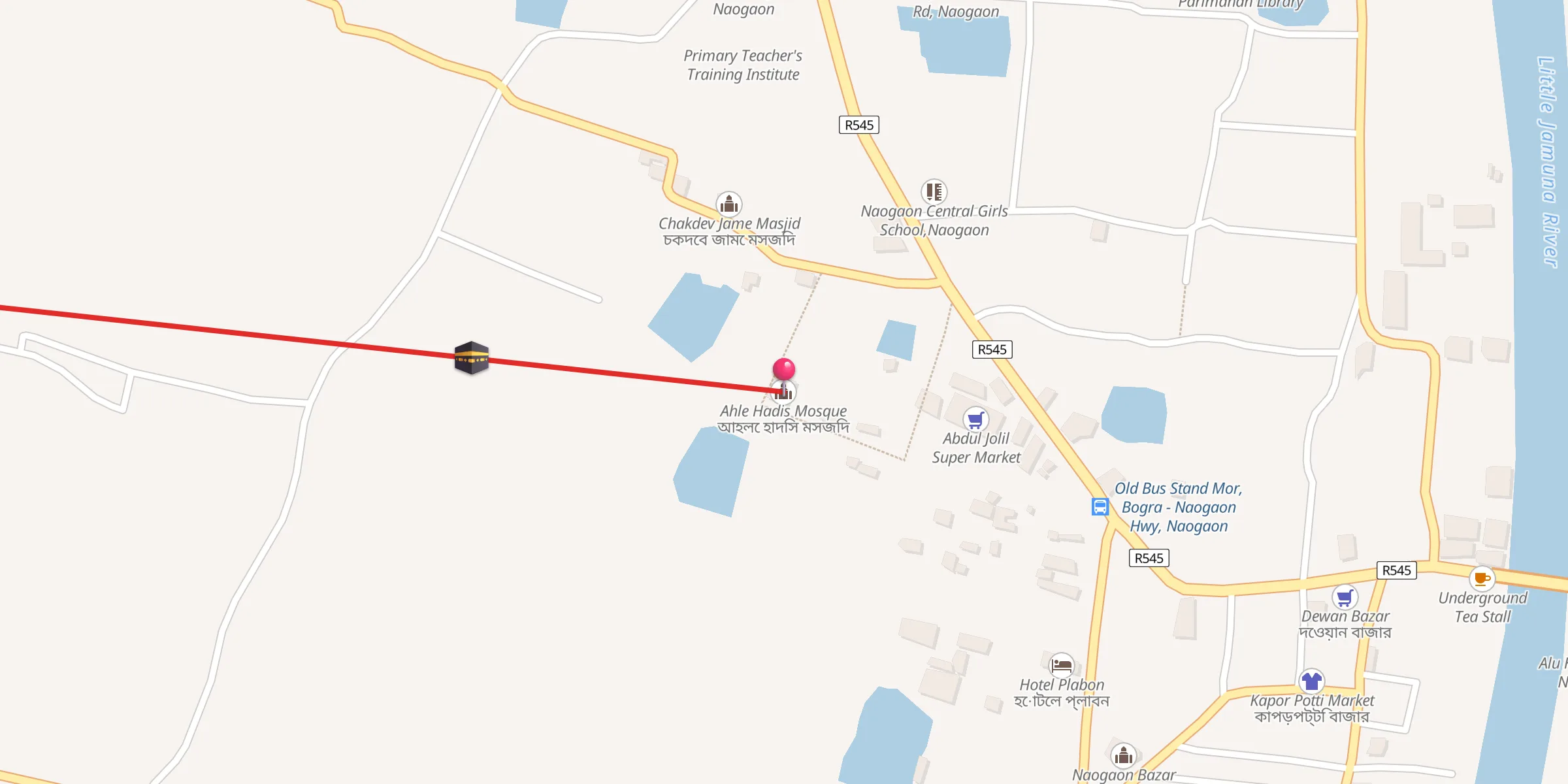 Carte de localisation : Ahle Hadis Mosque আহলে হাদিস মসজিদ