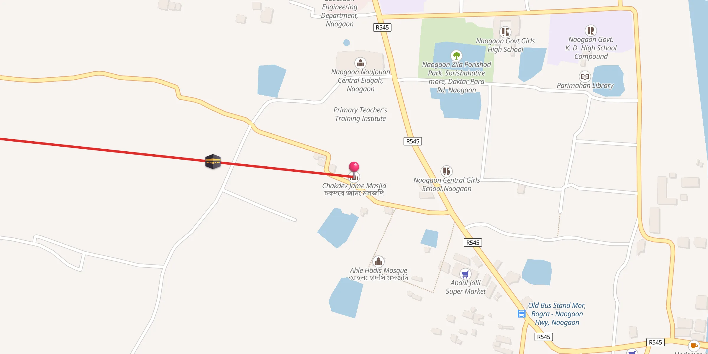 Carte de localisation : Chakdev Jame Masjid চকদেব জামে মসজিদ