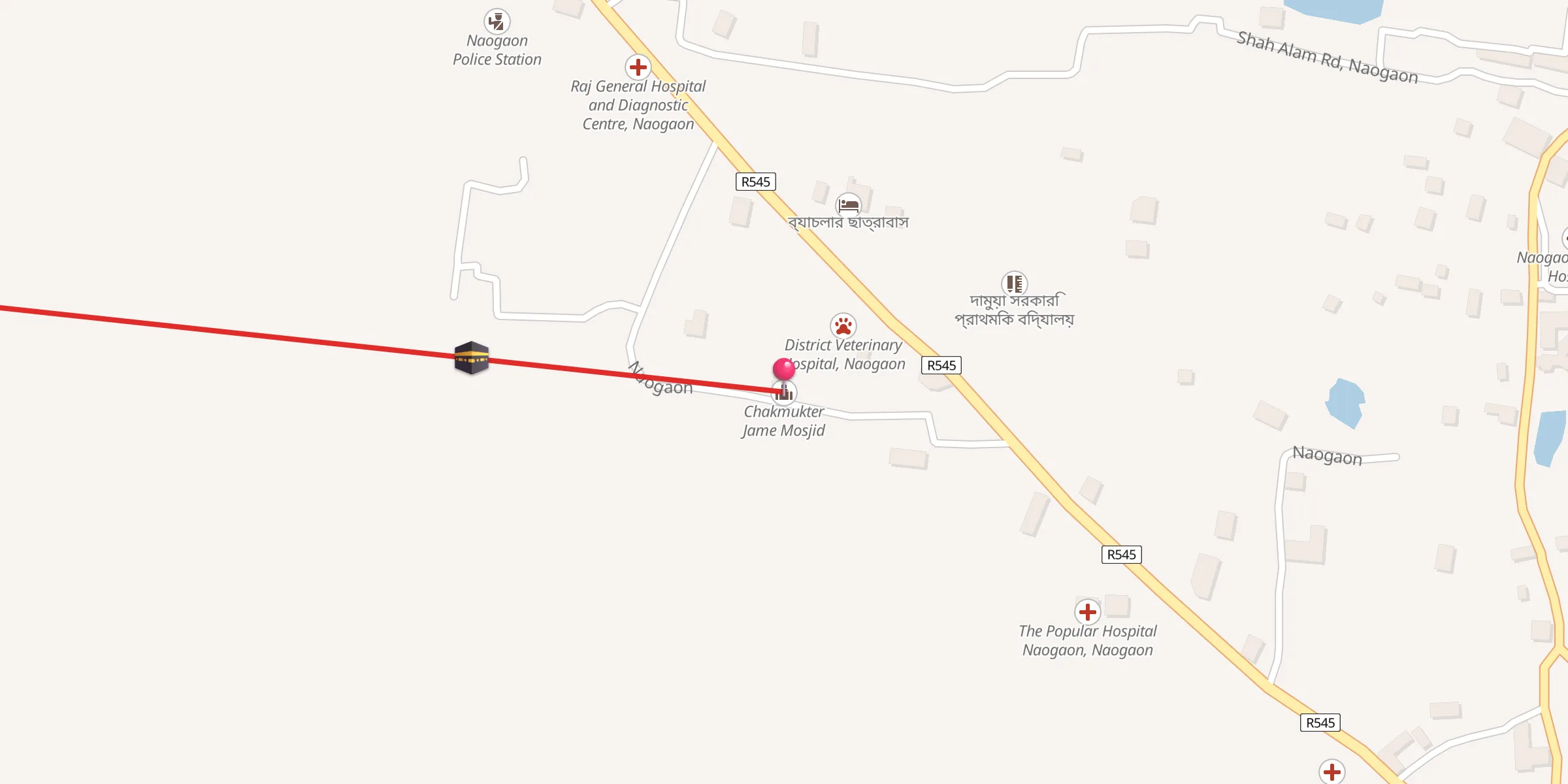 Carte de localisation : Chakmukter Jame Mosjid