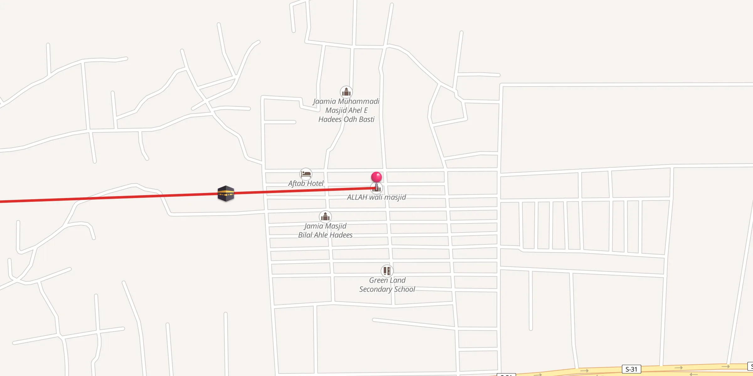 Carte de localisation : ALLAH wali masjid