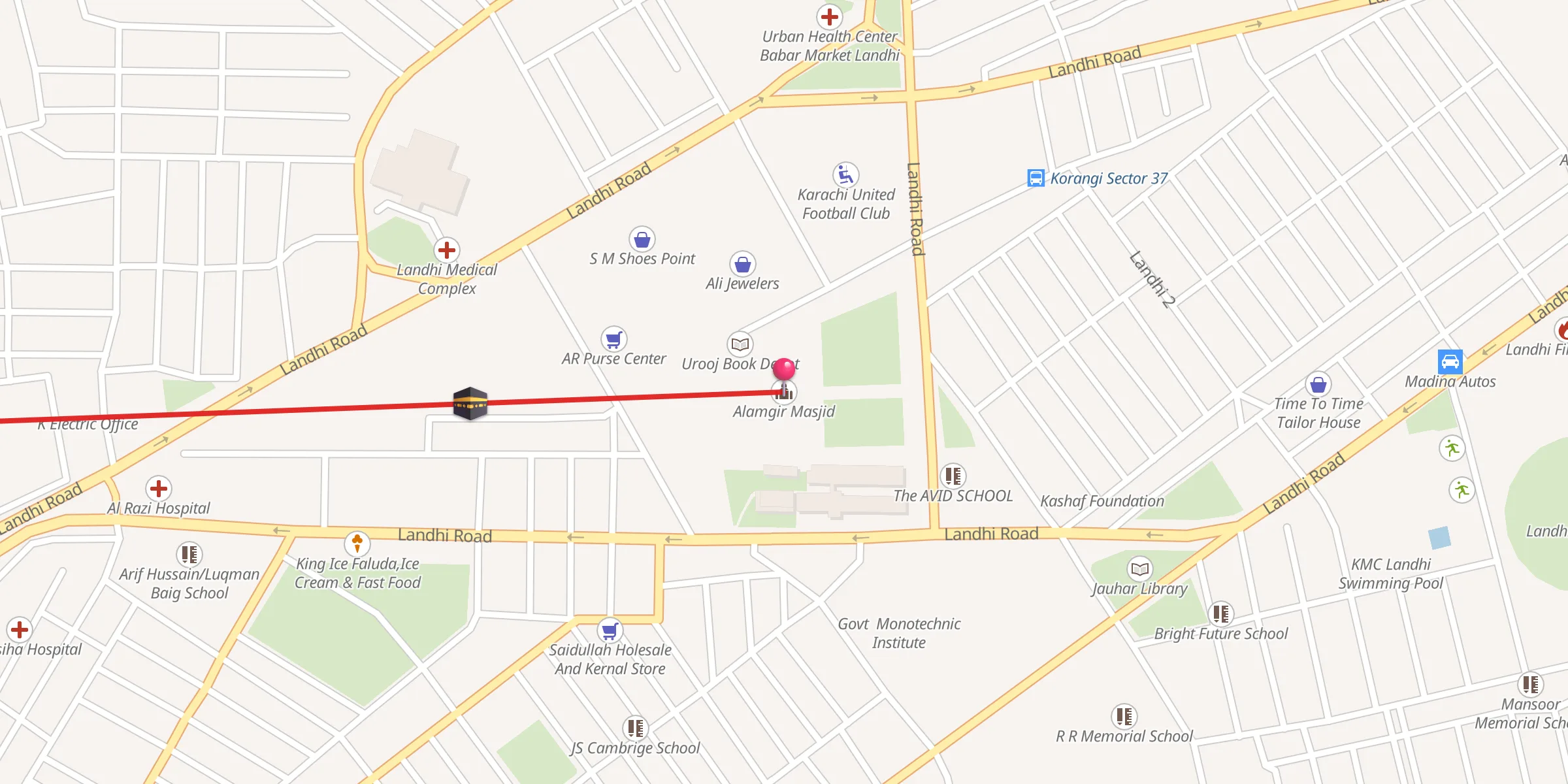 Carte de localisation : Alamgir Masjid