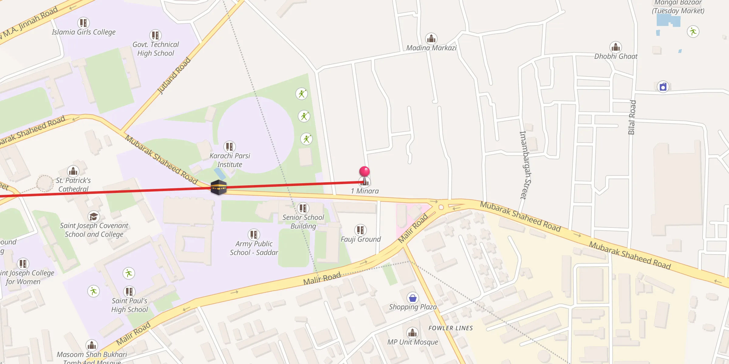 Carte de localisation : 1 Minara