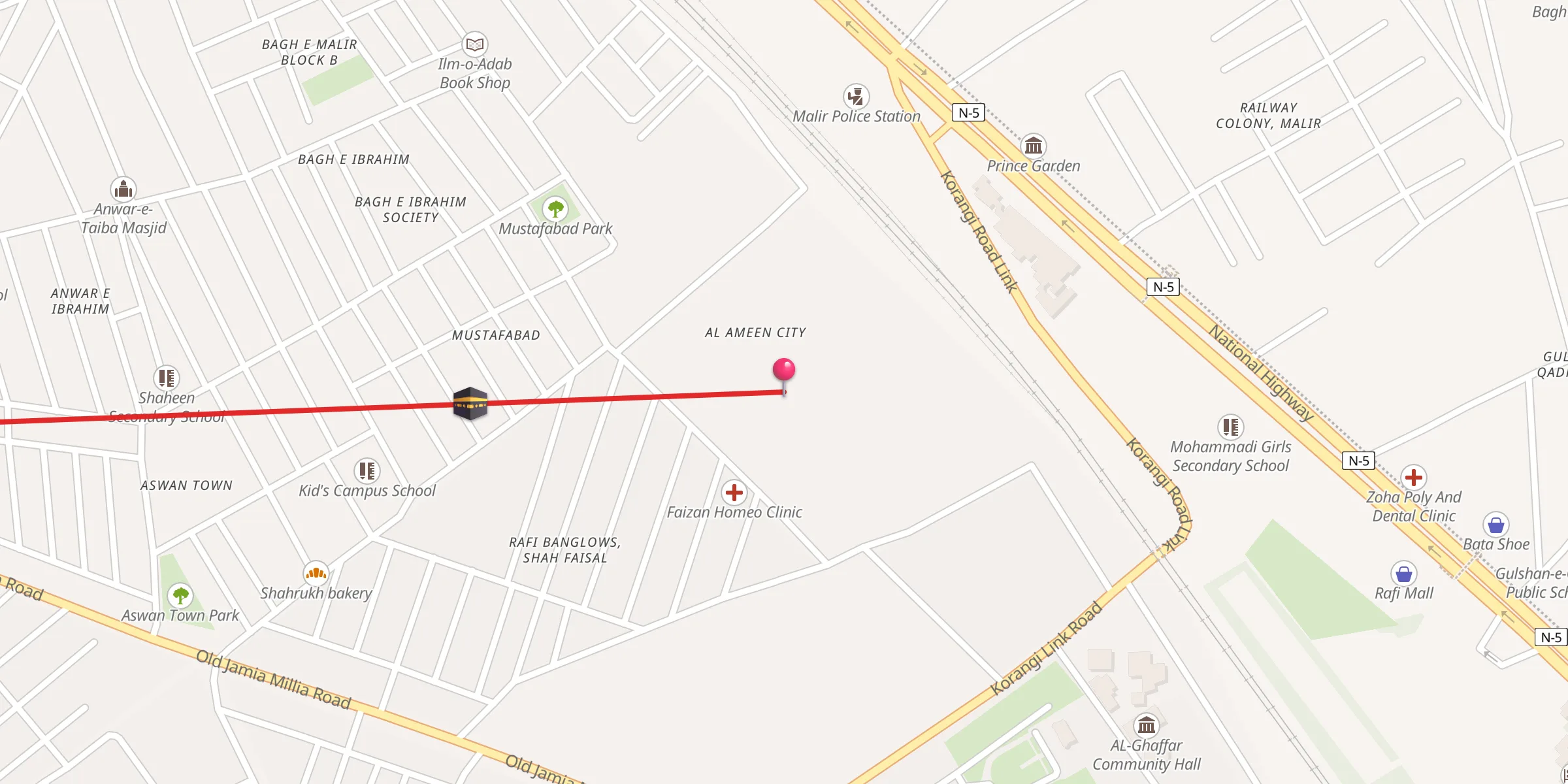 Carte de localisation : Al Amin Jamia Masjid
