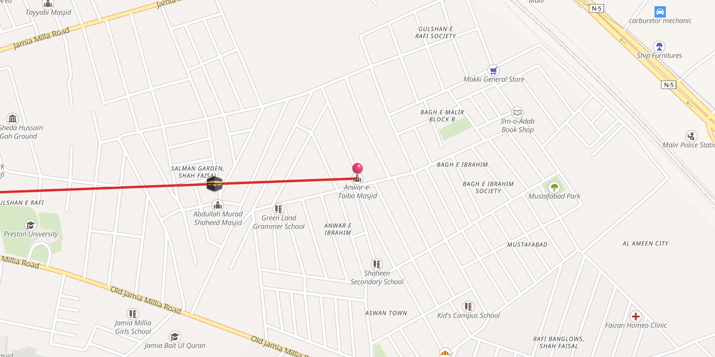 Carte de localisation : Anwar-e-Taiba Masjid