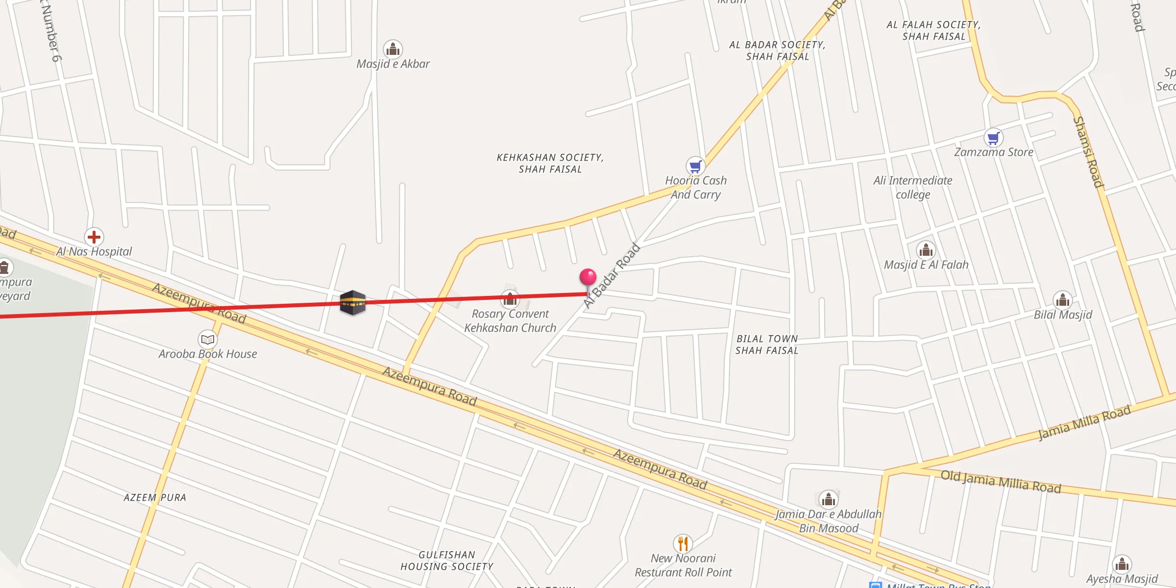 Carte de localisation : Al Muntazir Masjid o Imambargah