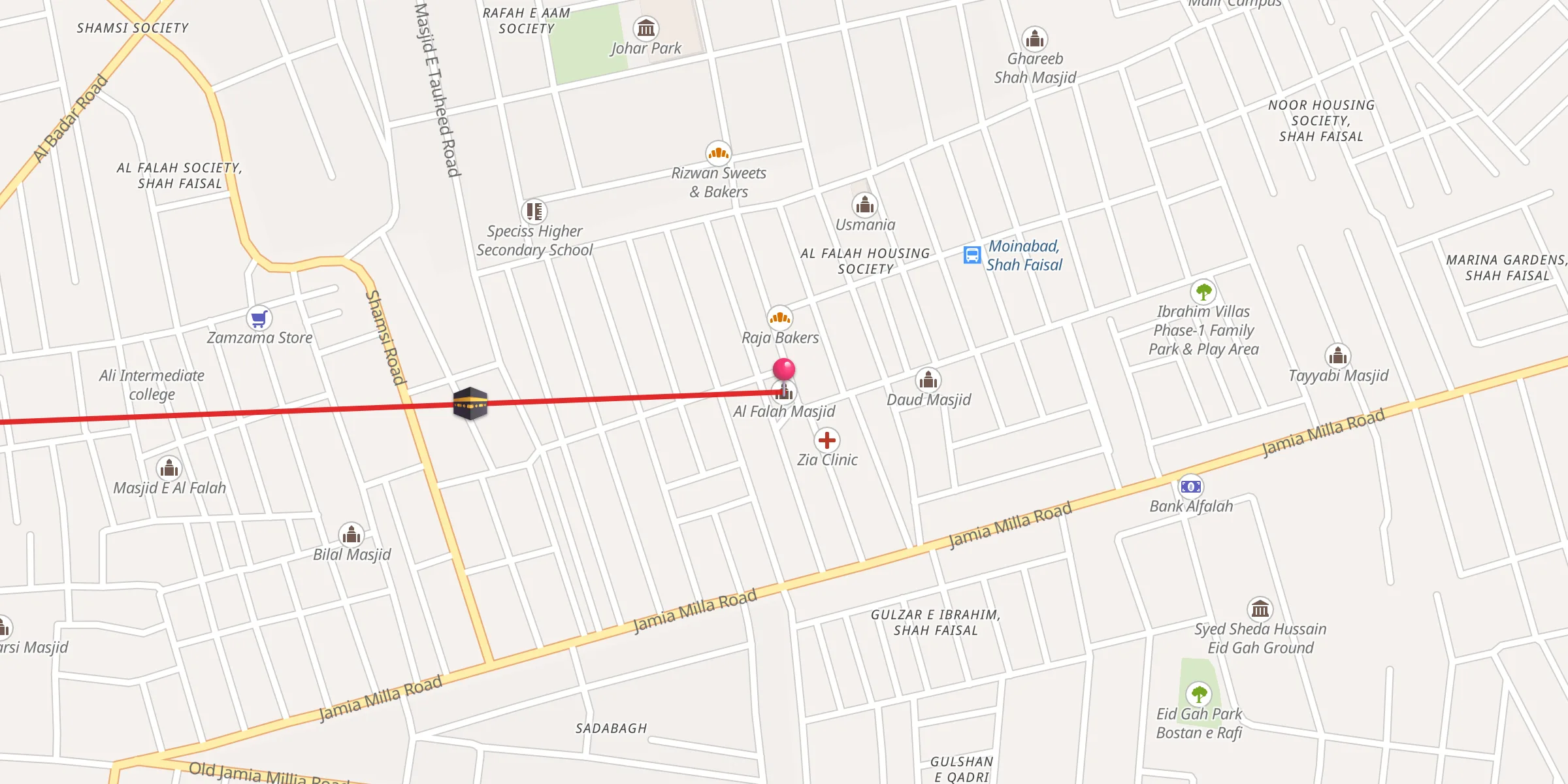 Carte de localisation : Al Falah Masjid