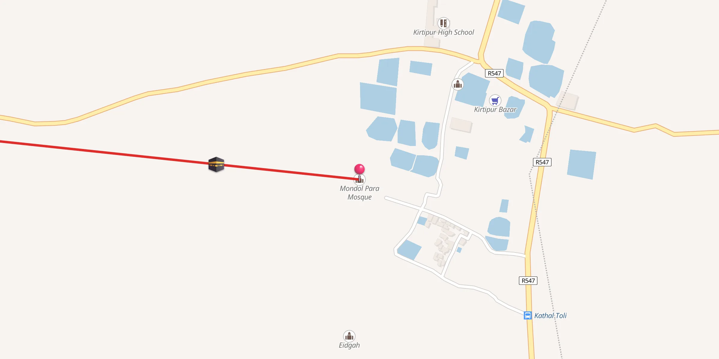 Carte de localisation : Mondol Para Mosque