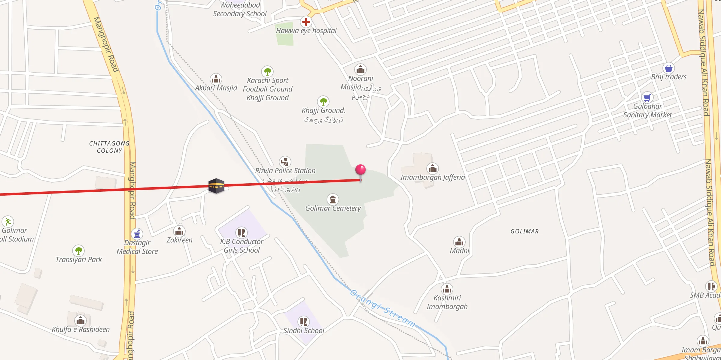 Carte de localisation : Jamia Masjid Hanfia۔ جامع مسجد حنفیہ