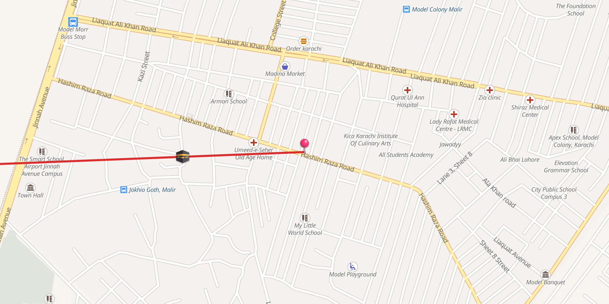Carte de localisation : Al Ashraf Masjid