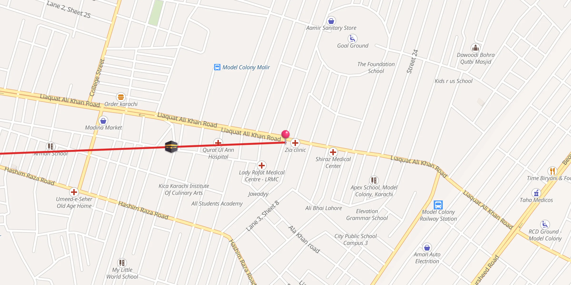 Carte de localisation : Alamgir Masjid Model Colony