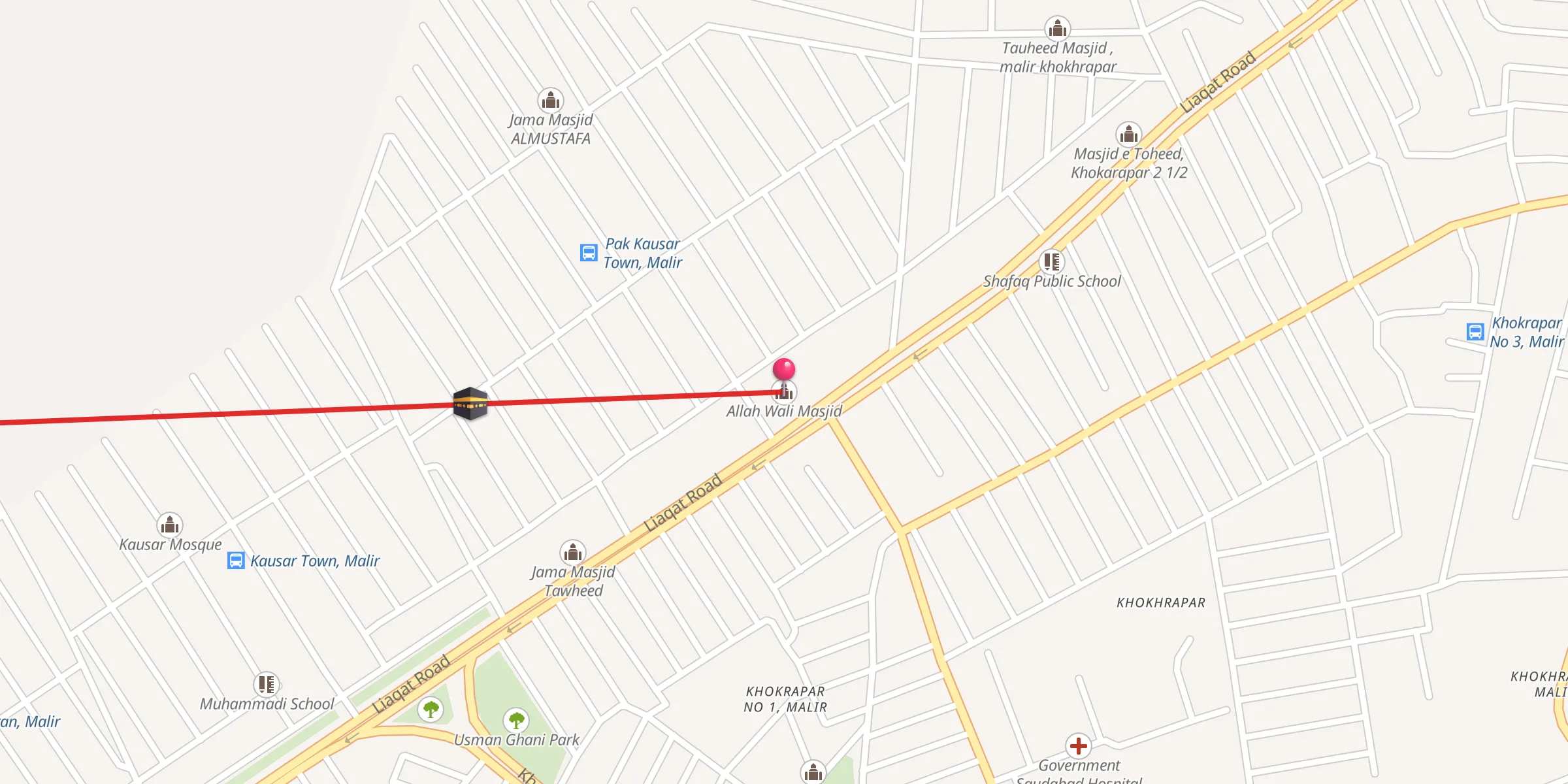 Carte de localisation : Allah Wali Masjid