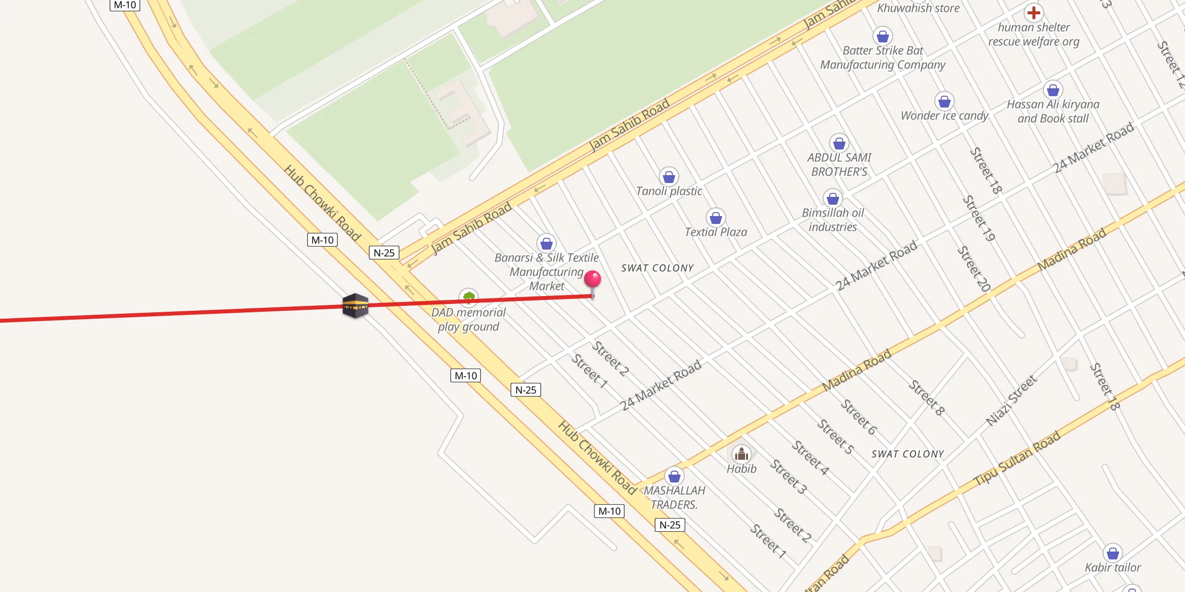 Carte de localisation : Hanfiya Masjid