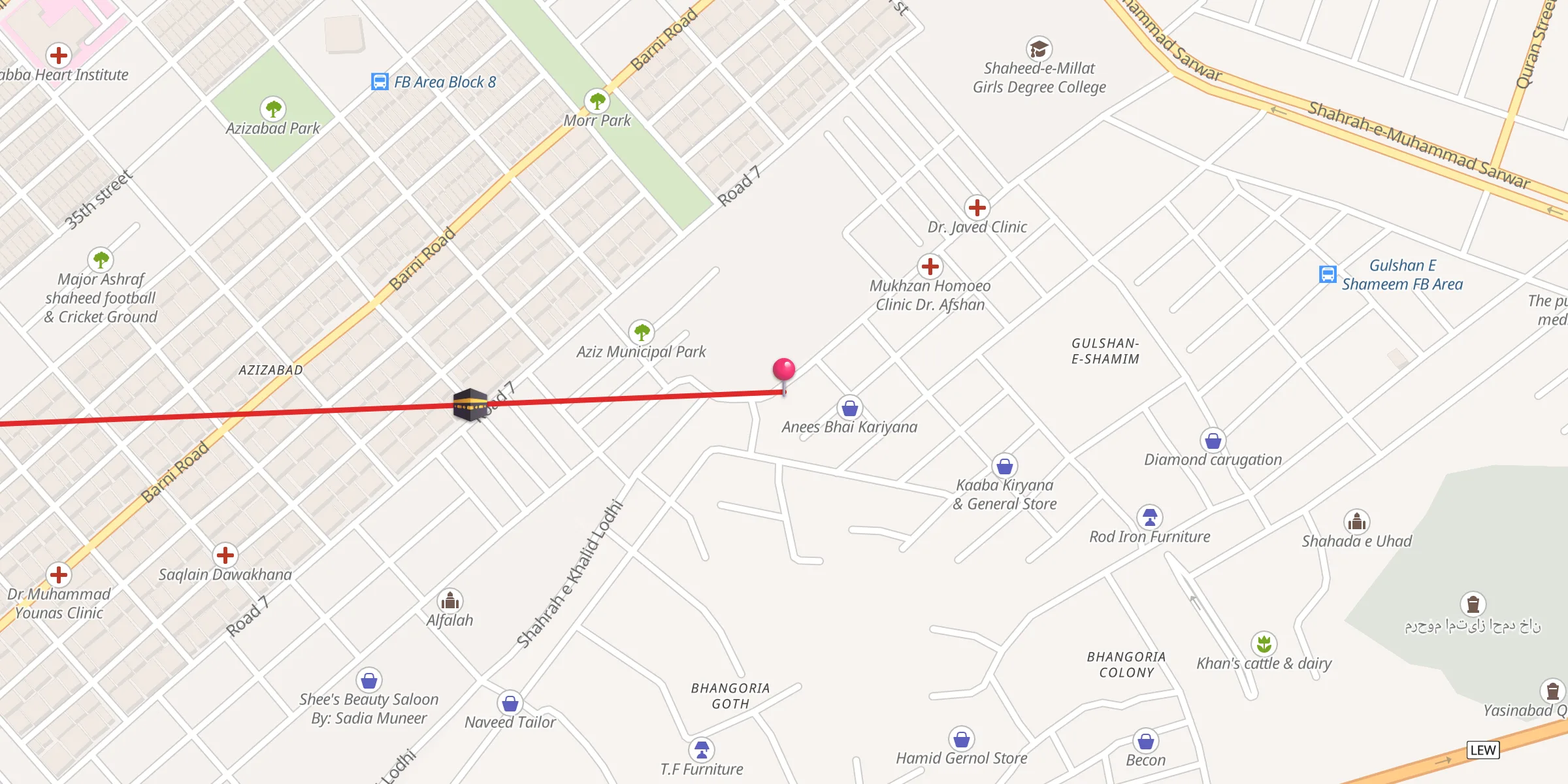 Carte de localisation : AL FAJAR NAAT ACADEMY