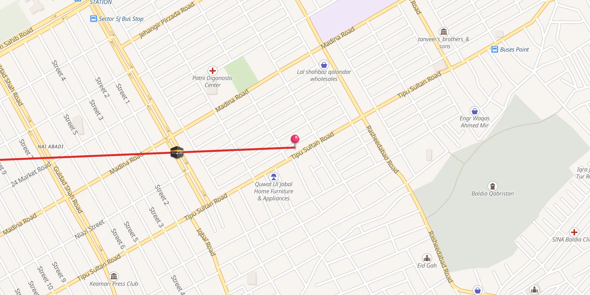 Carte de localisation : Jamia Masjid Muhammadi