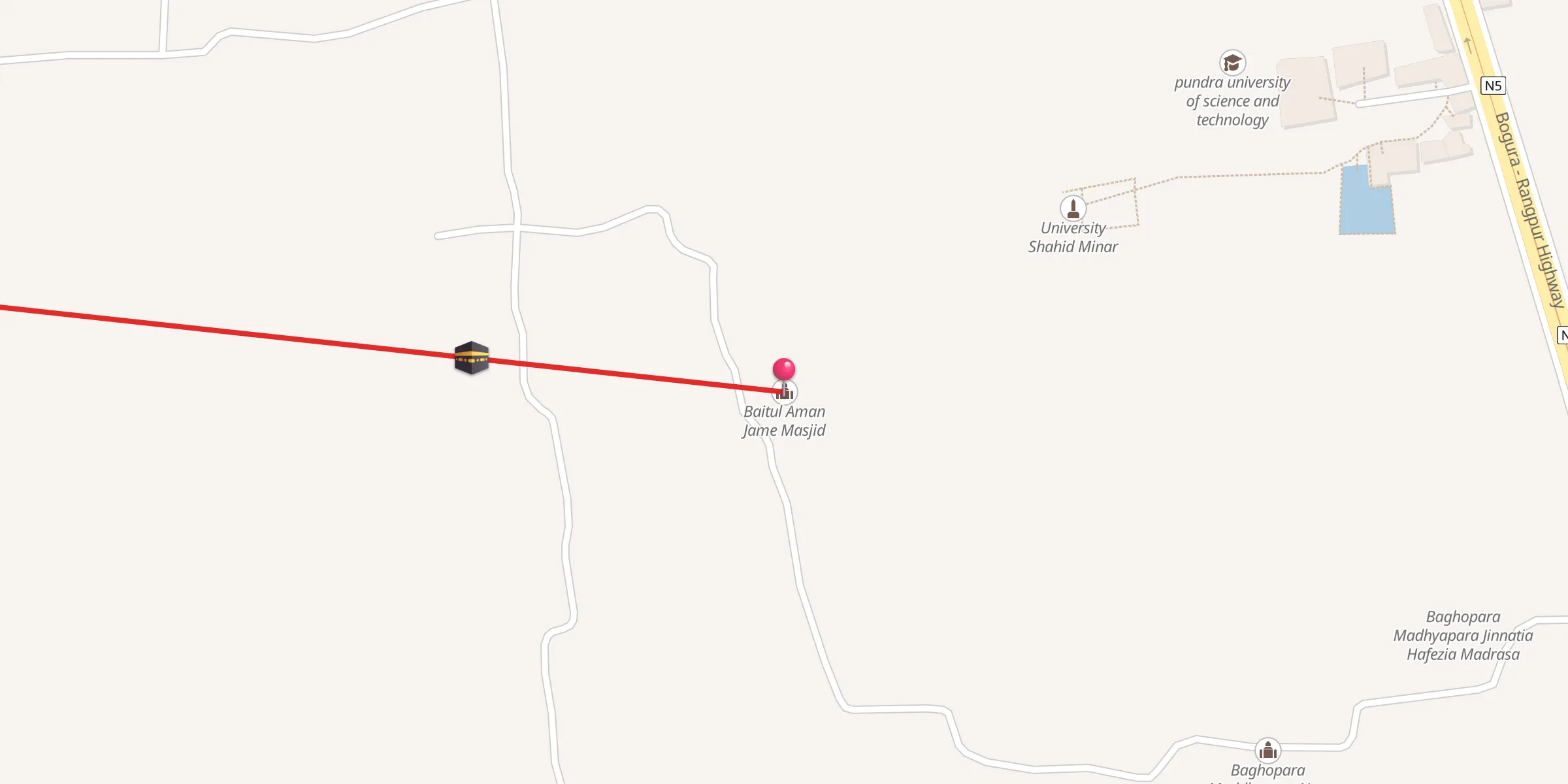 Carte de localisation : Baitul Aman Jame Masjid