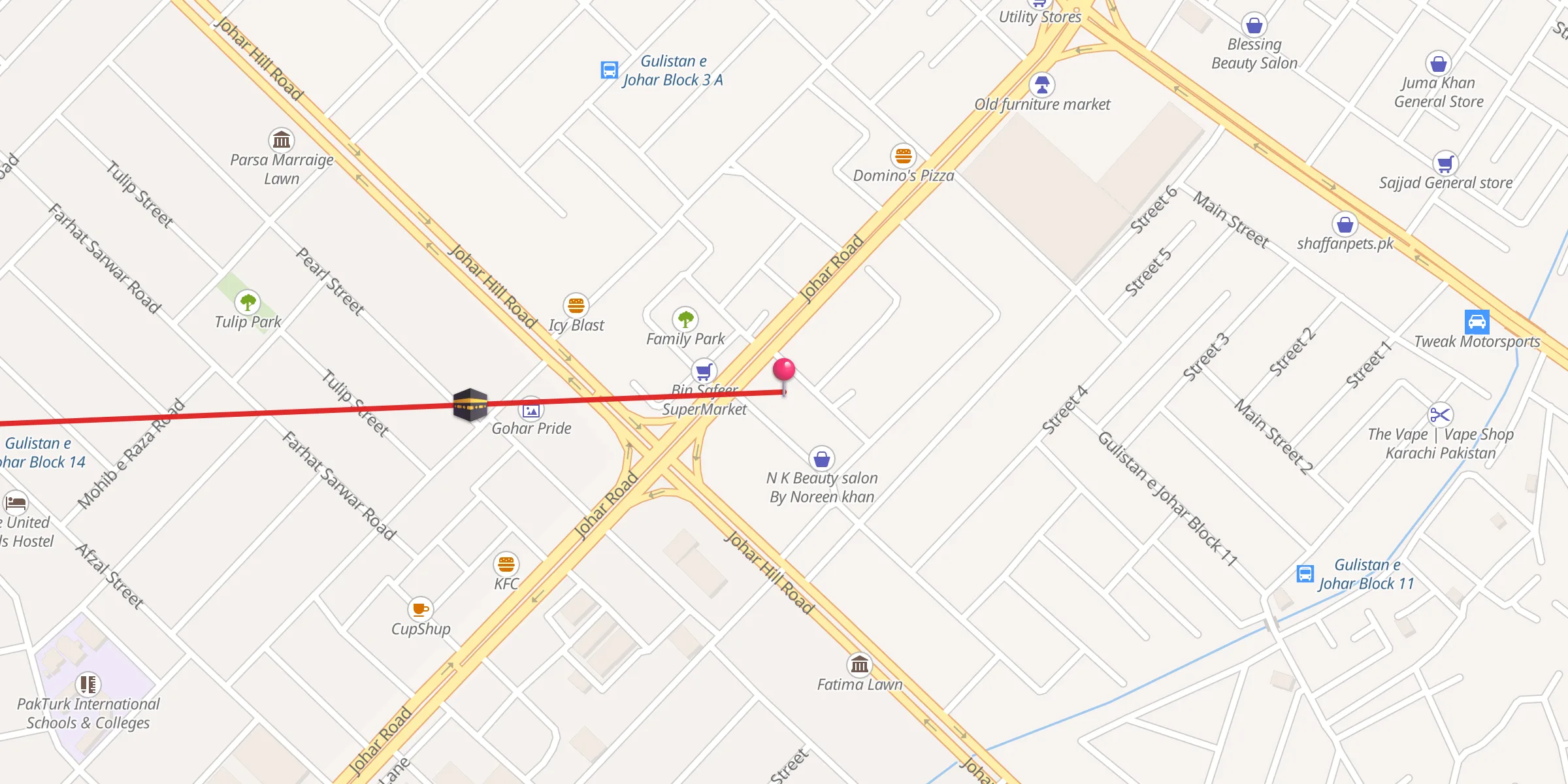 Carte de localisation : Al Siddique Masjid Ahl e Hadees