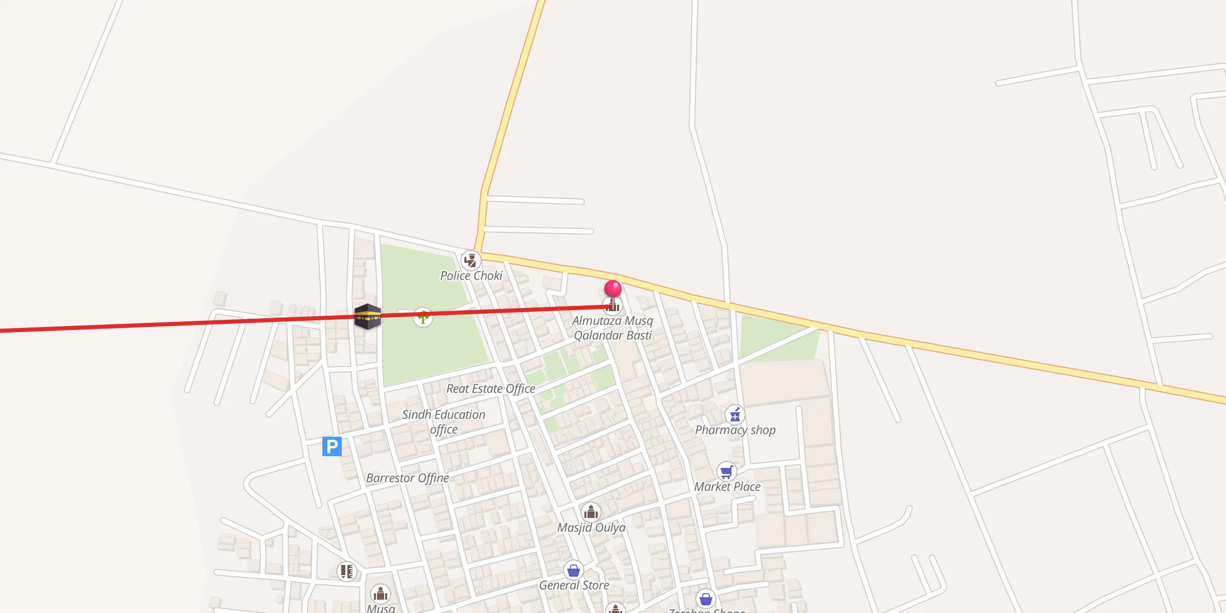 Carte de localisation : Almutaza Musq Qalandar Basti