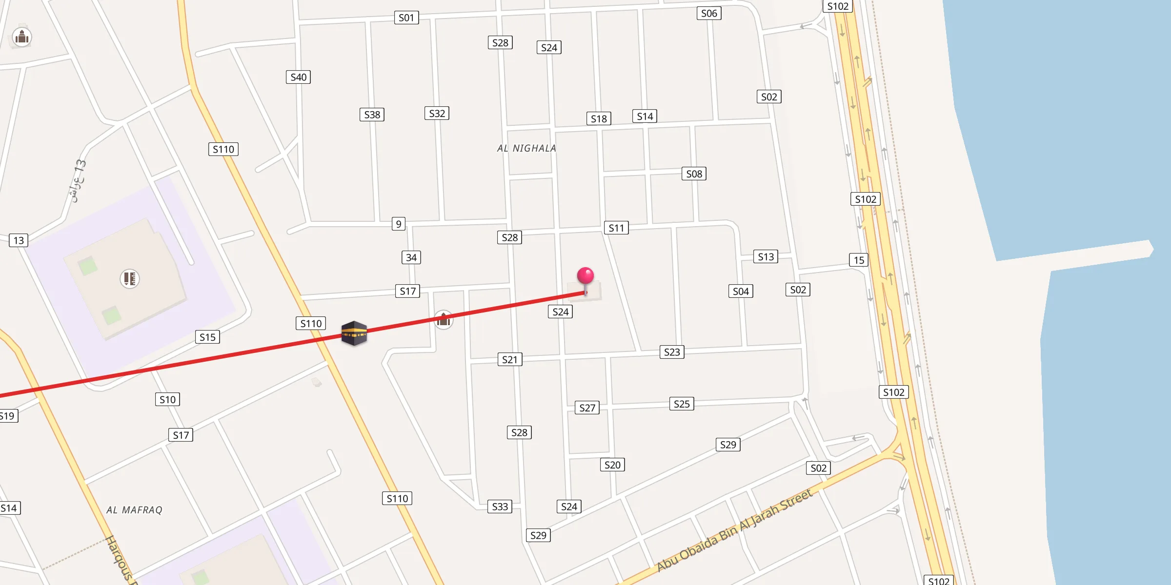 Carte de localisation : مسجد عمر بن الخطاب