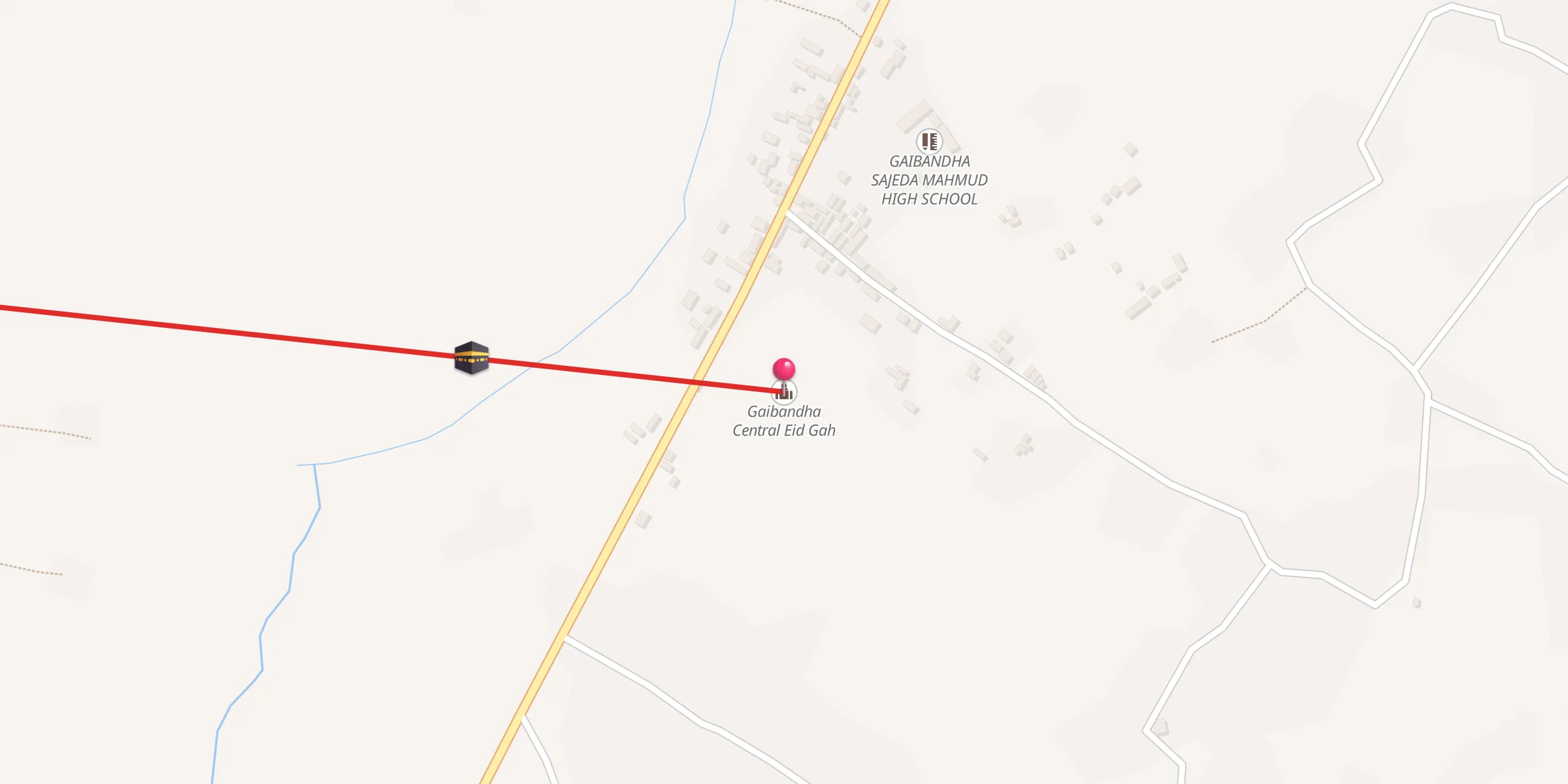 Carte de localisation : Gaibandha Central Eid Gah