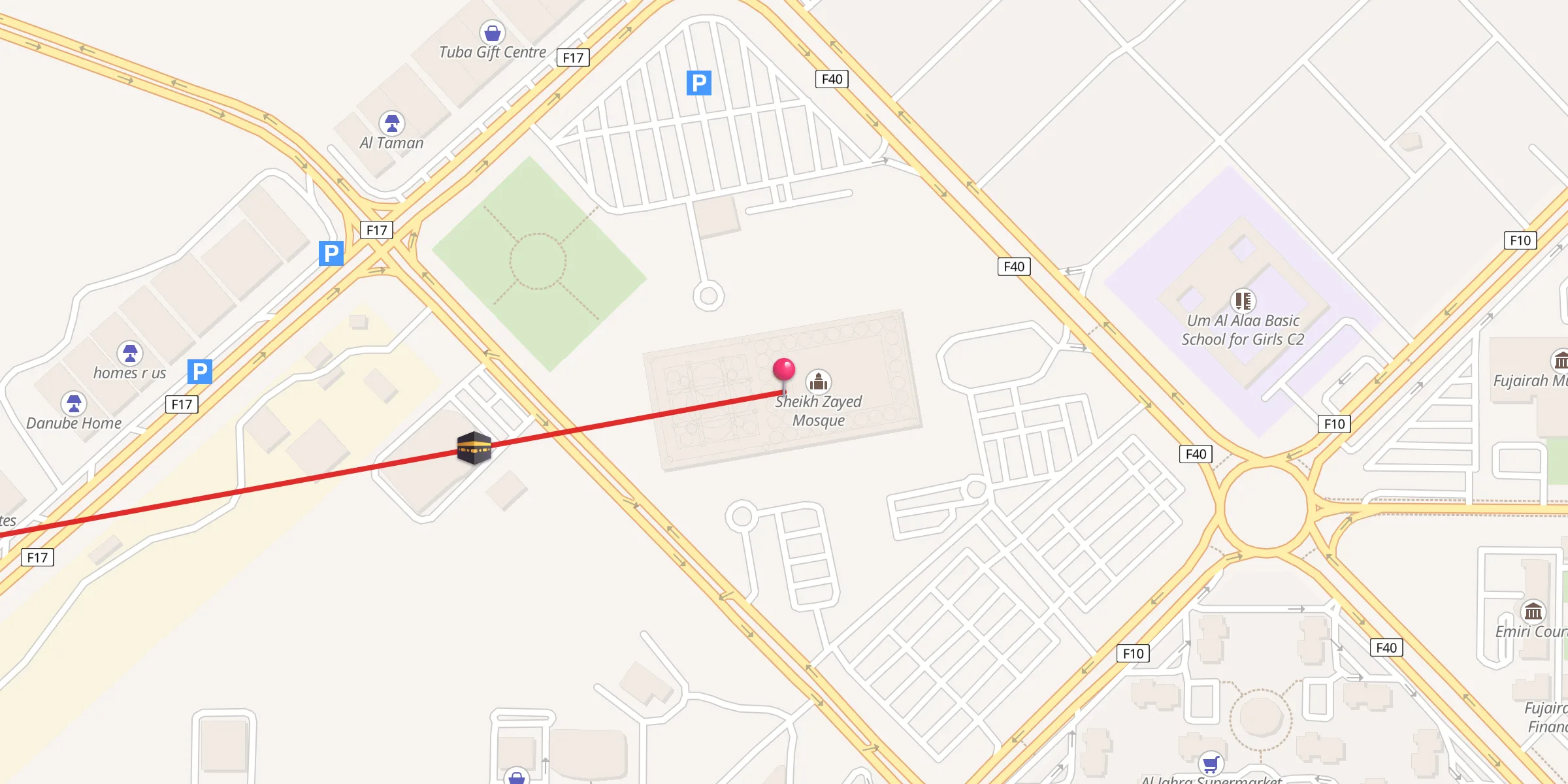Carte de localisation : مسجد الشيخ زايد