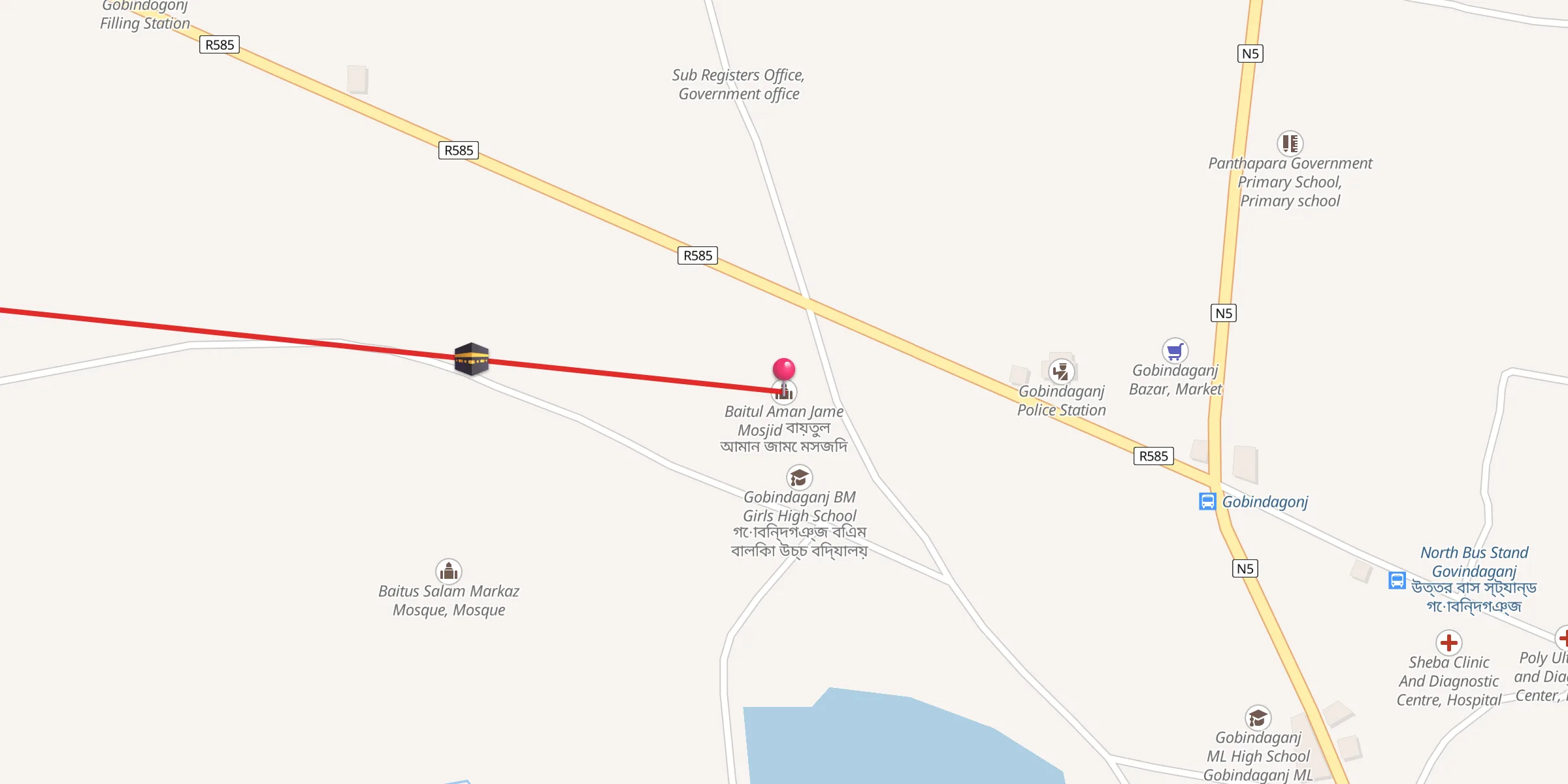 Carte de localisation : Baitul Aman Jame Mosjid বায়তুল আমান জামে মসজিদ