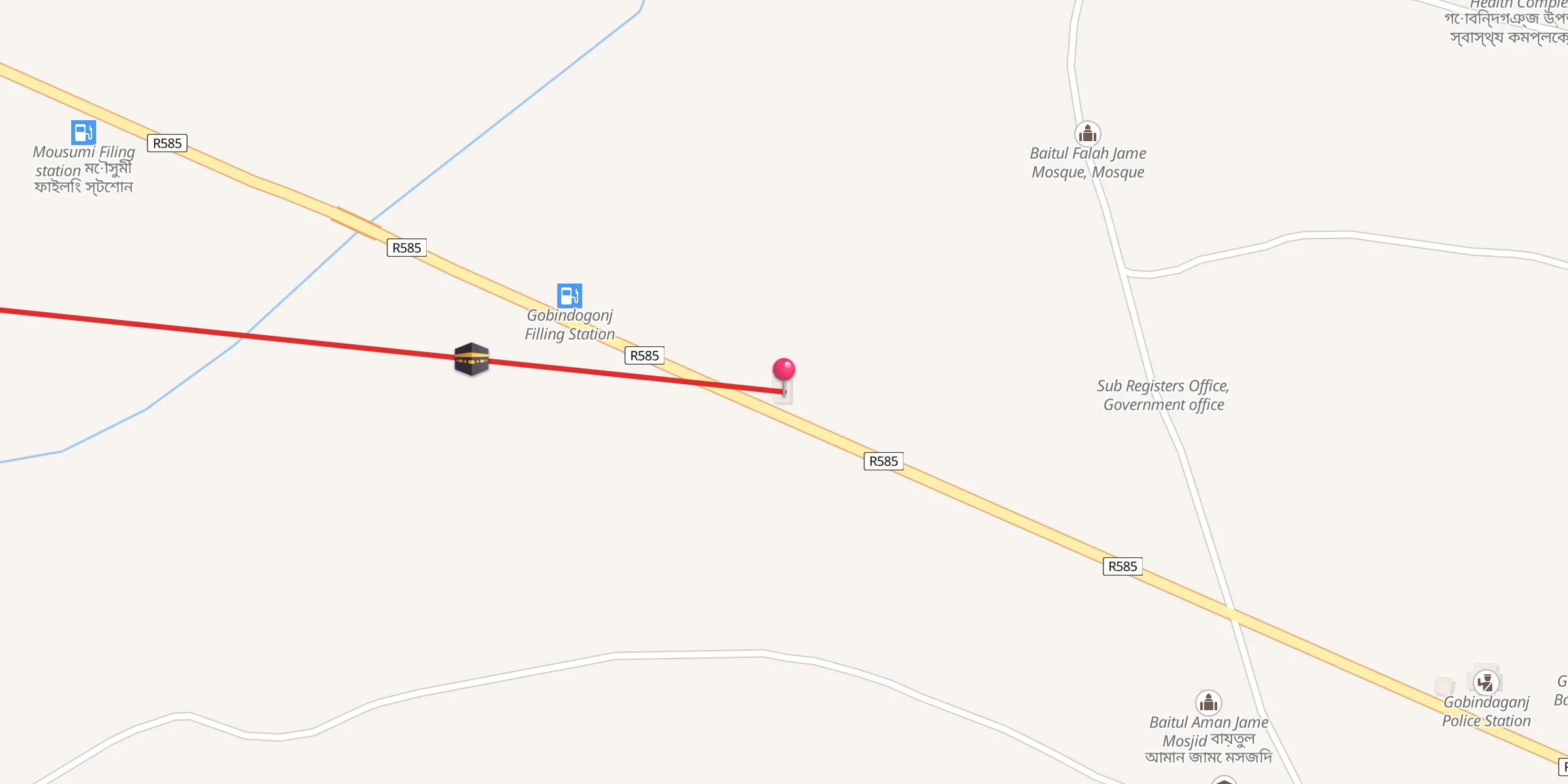 Carte de localisation : Chalk-Gobindo Masjid & Eidgah খড়ি-গোবিন্দ মসজিদ ও ঈদগাহ