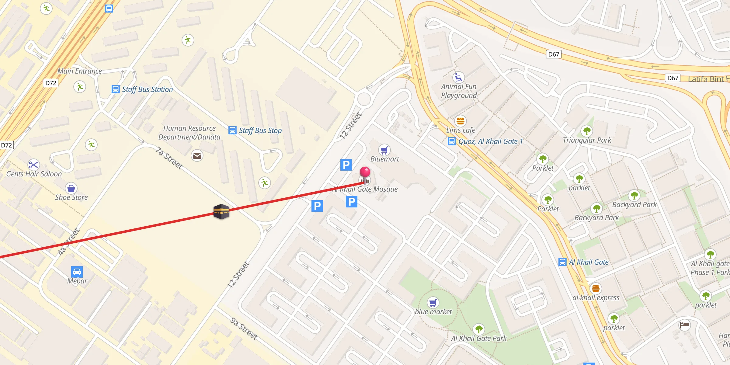 Carte de localisation : Al Khail Gate Mosque