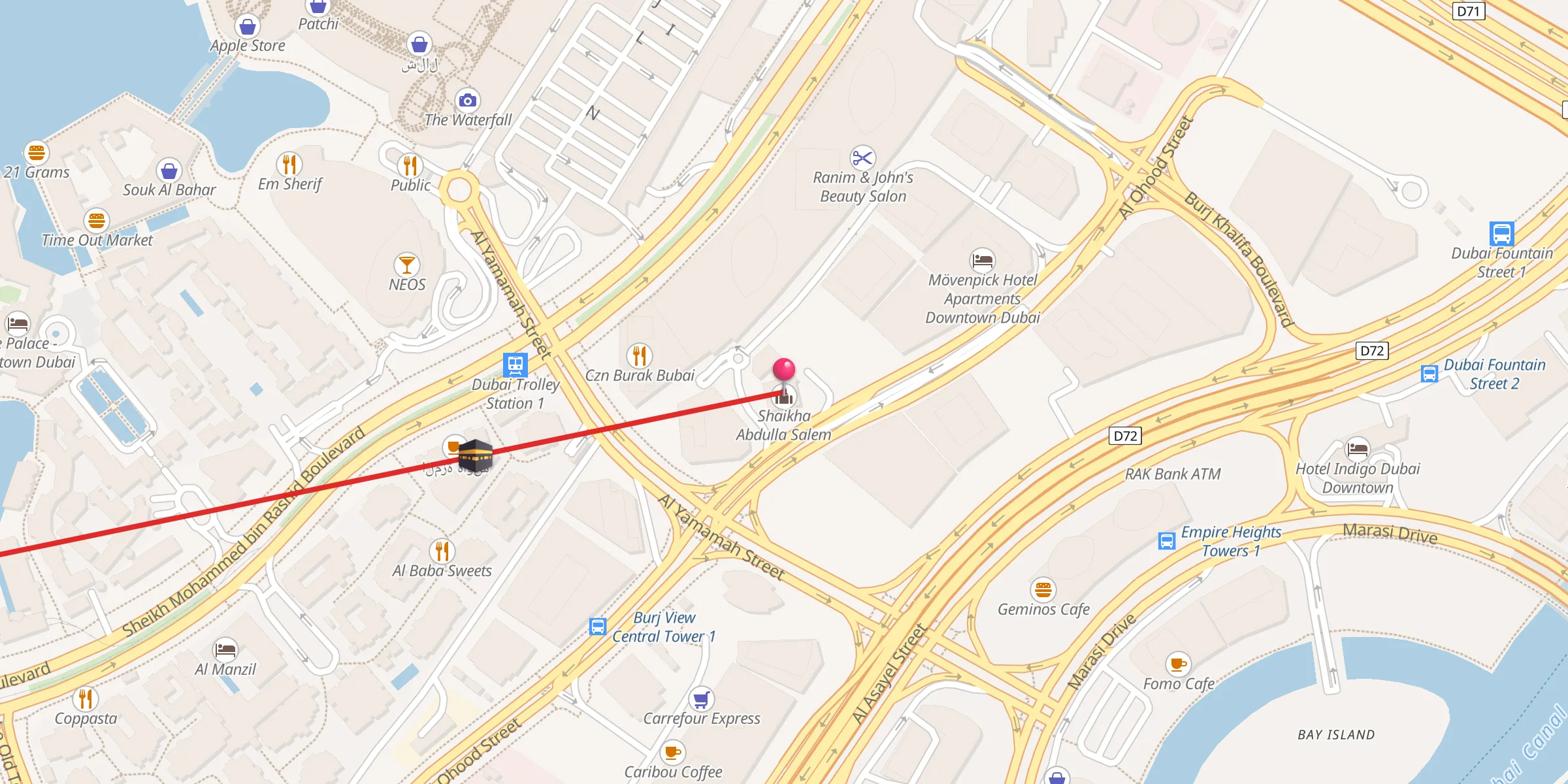 Carte de localisation : Shaikha Abdulla Salem