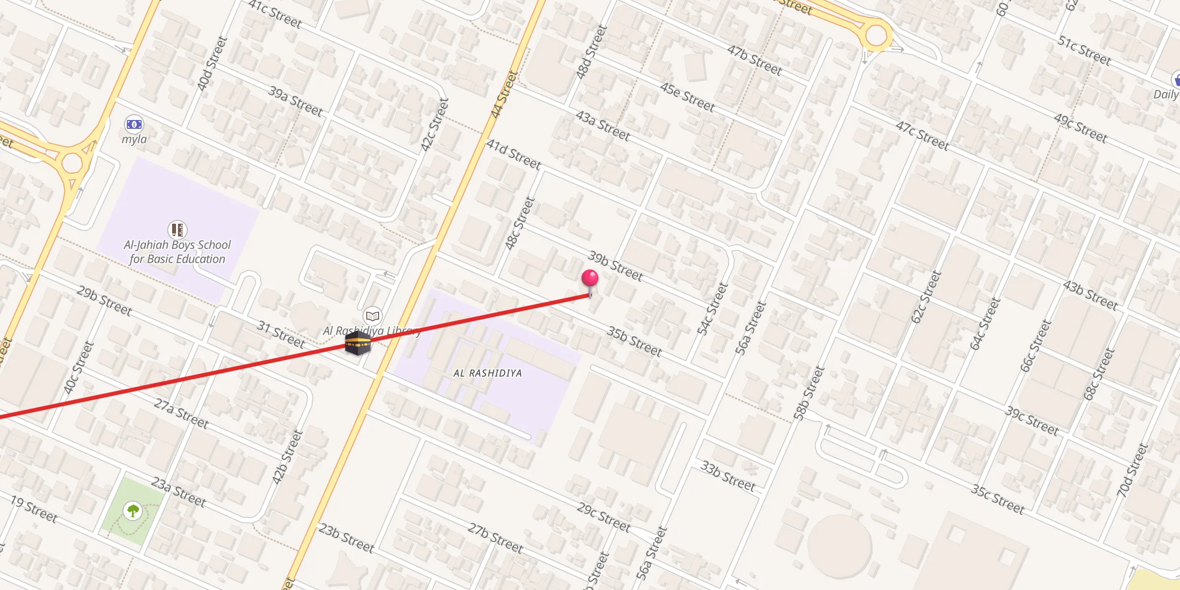Carte de localisation : Aisha Al Faheem Mosque