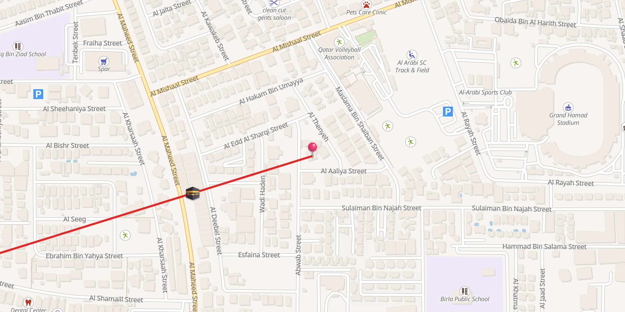 Carte de localisation : Alia and Moza Rashid Al-Hitmi Mosque