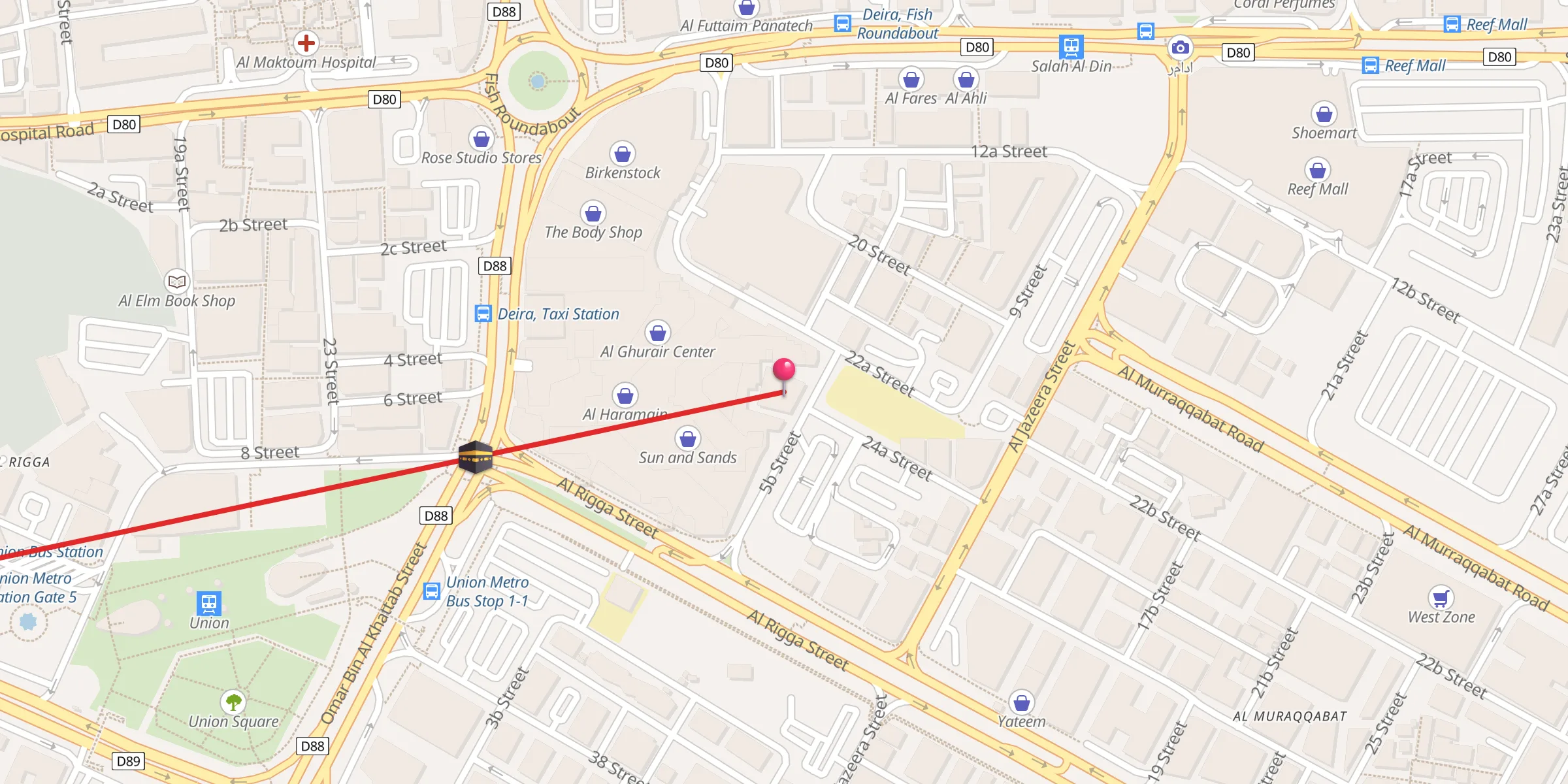Carte de localisation : Al Ghurair Mosque