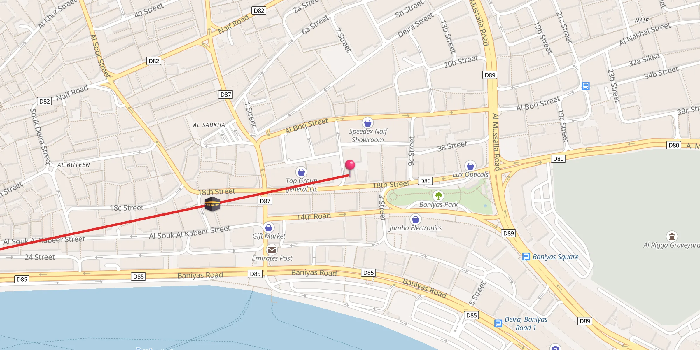 Carte de localisation : Al Futtaim Mosque