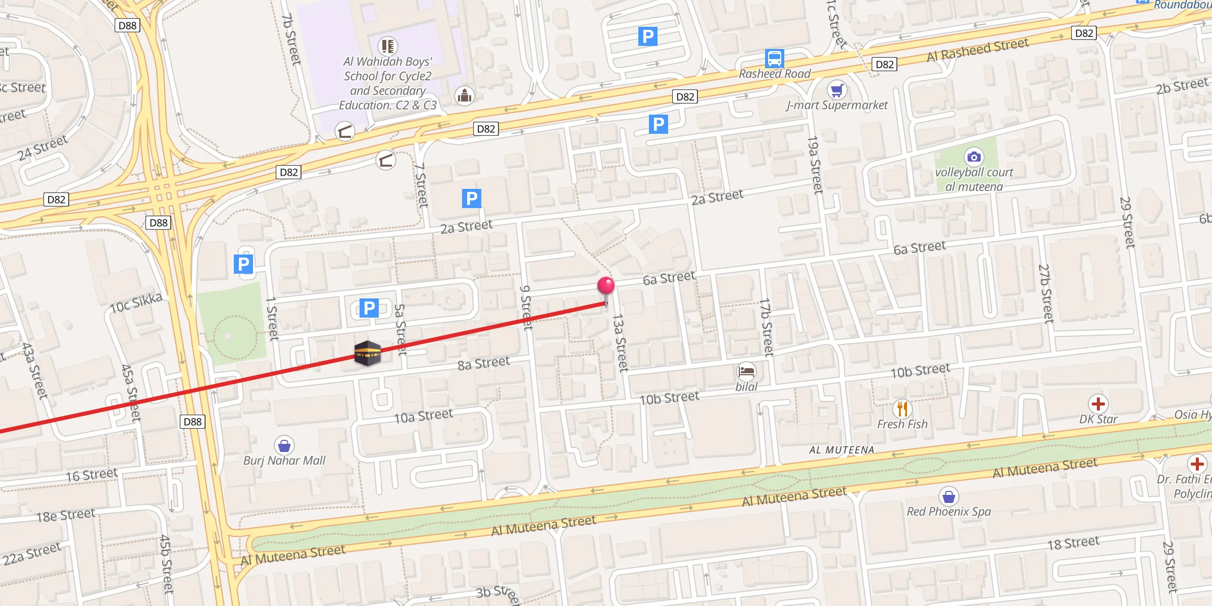 Carte de localisation : Al Zahra Mosque