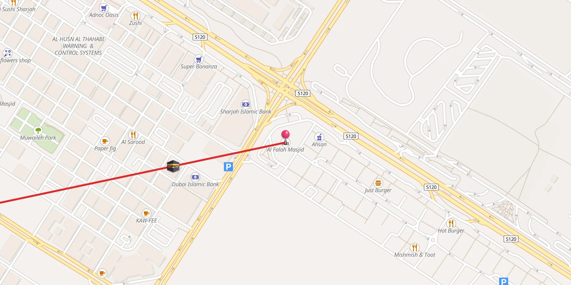 Carte de localisation : Al Falah Masjid
