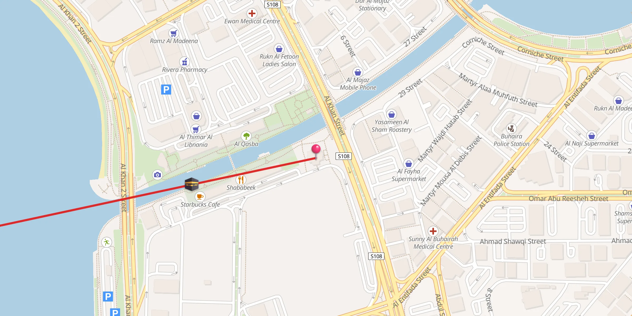 Carte de localisation : Al Qasba Mosque