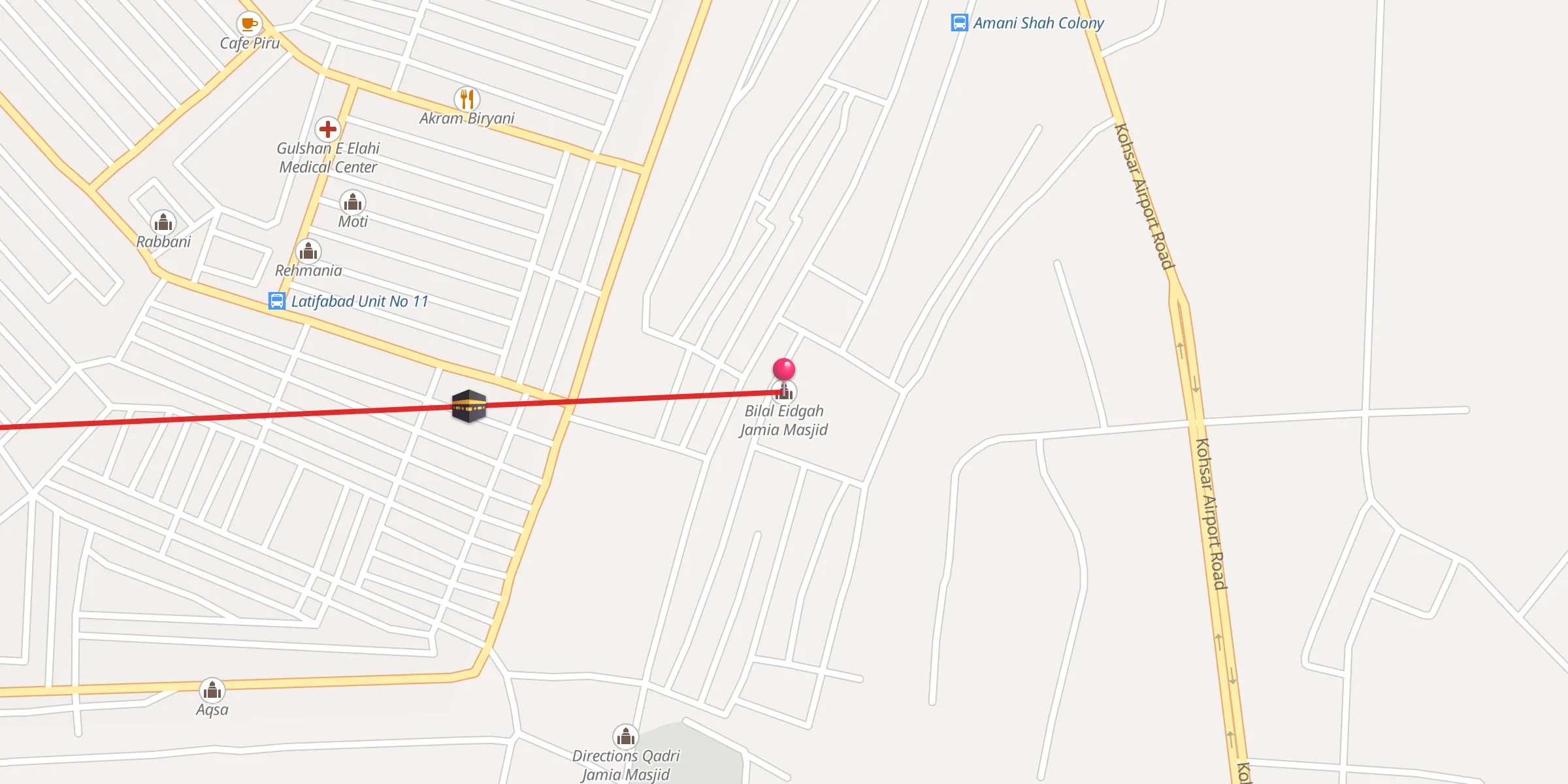 Carte de localisation : Bilal Eidgah Jamia Masjid