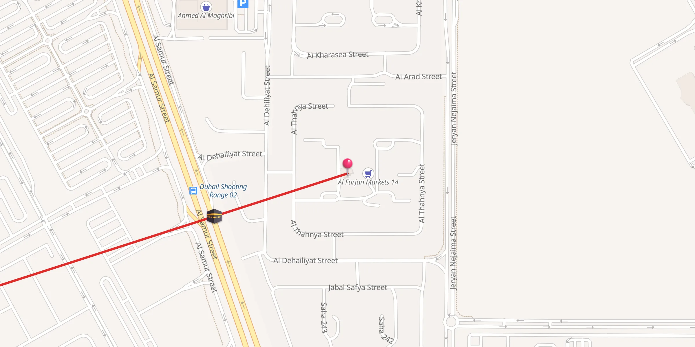 Carte de localisation : Saleh Ibrahim Bughdir Al-Mannai