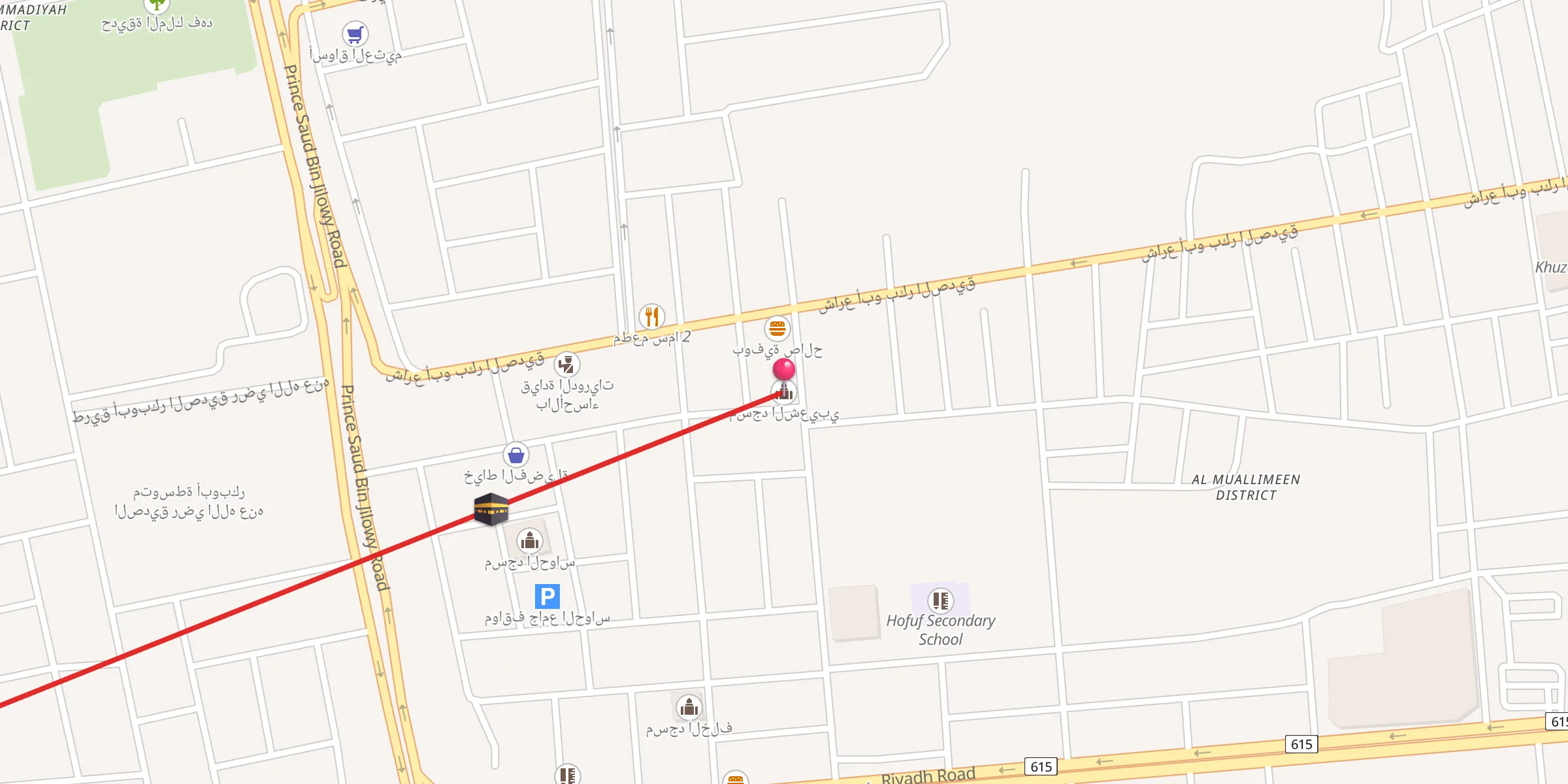 Carte de localisation : مسجد الشعيبي