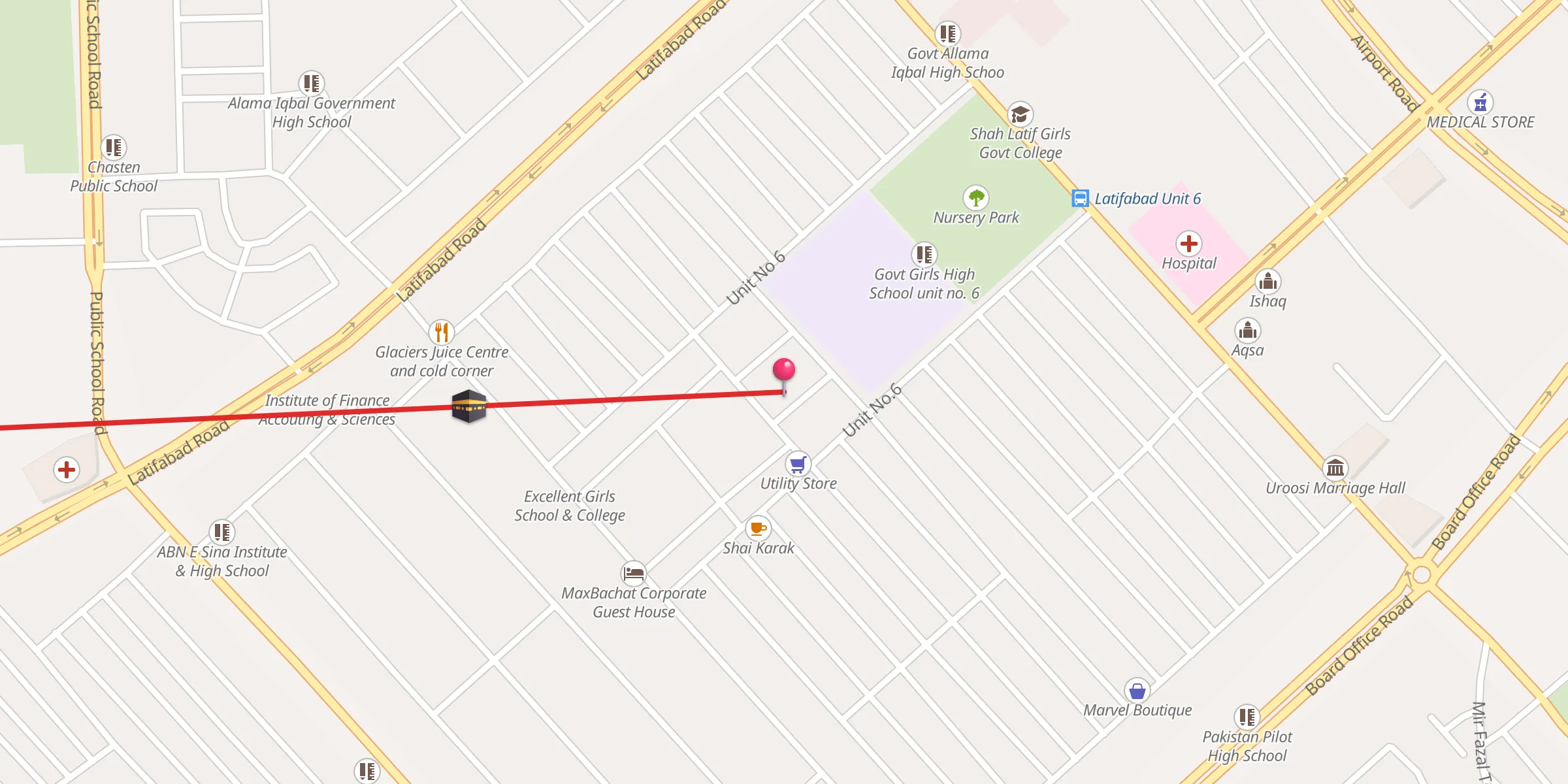 Carte de localisation : Aik Minara Mosque
