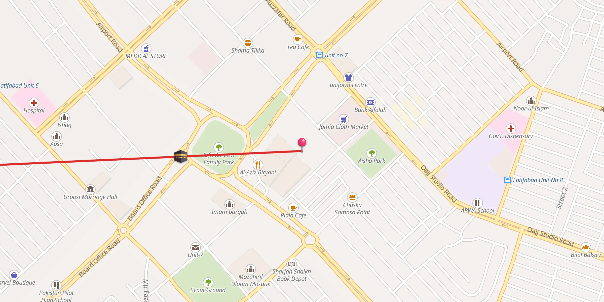 Carte de localisation : Faizan-e-Sunnat