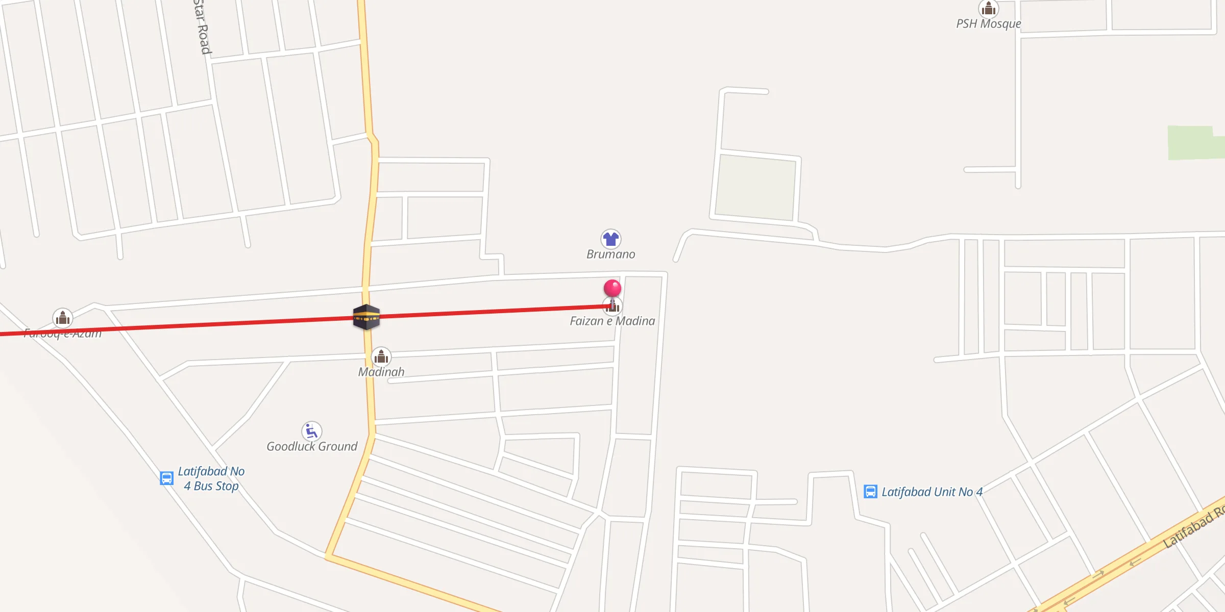Carte de localisation : Faizan e Madina