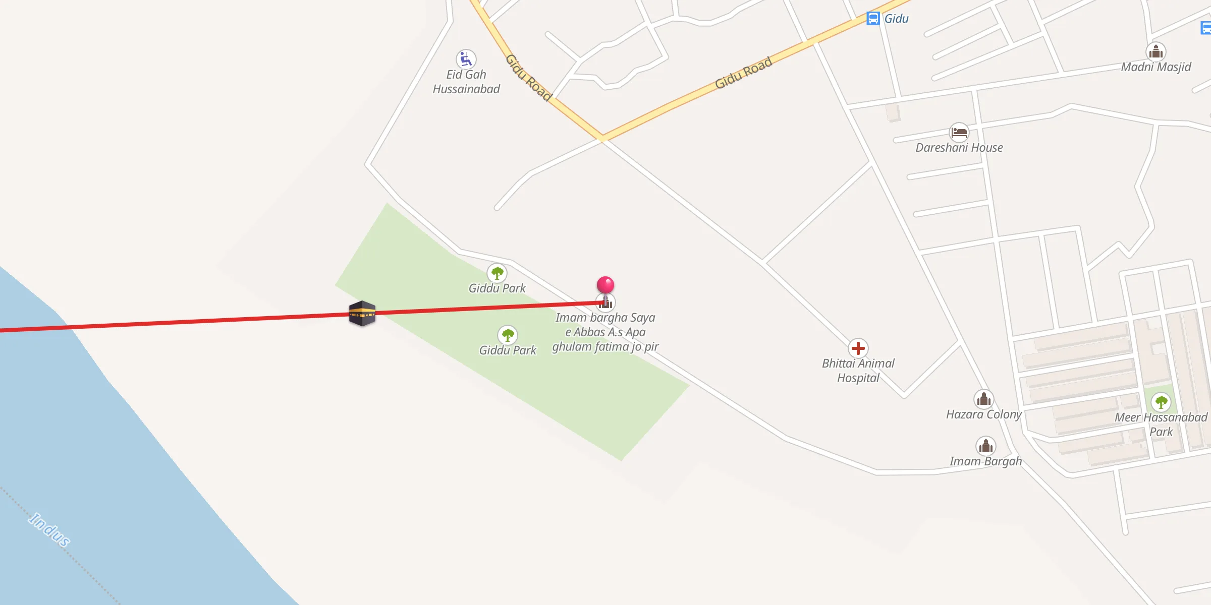Carte de localisation : Imam bargha Saya e Abbas A.s Apa ghulam fatima jo pir