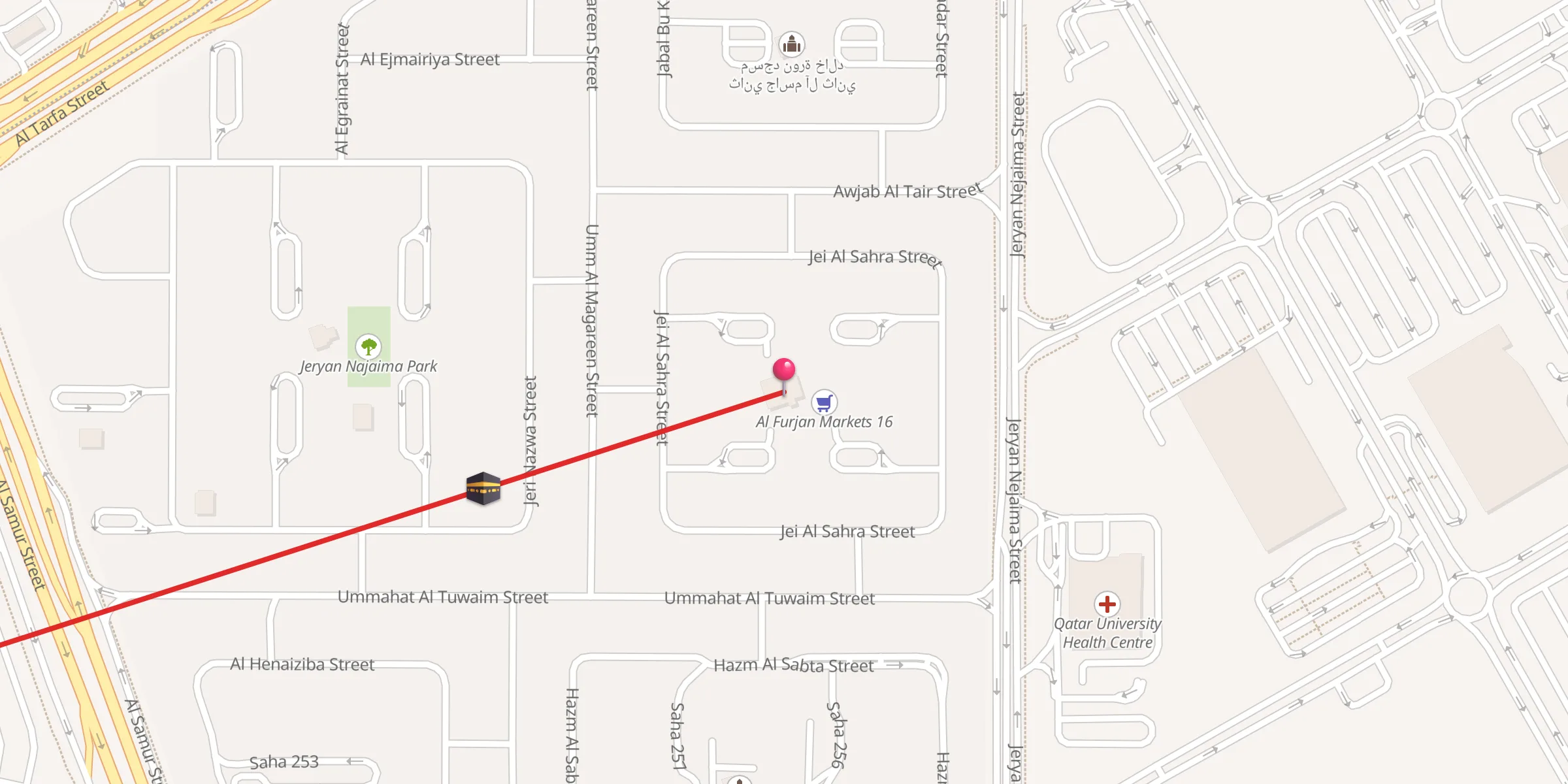 Carte de localisation : Thamir Sabah Alshaheen