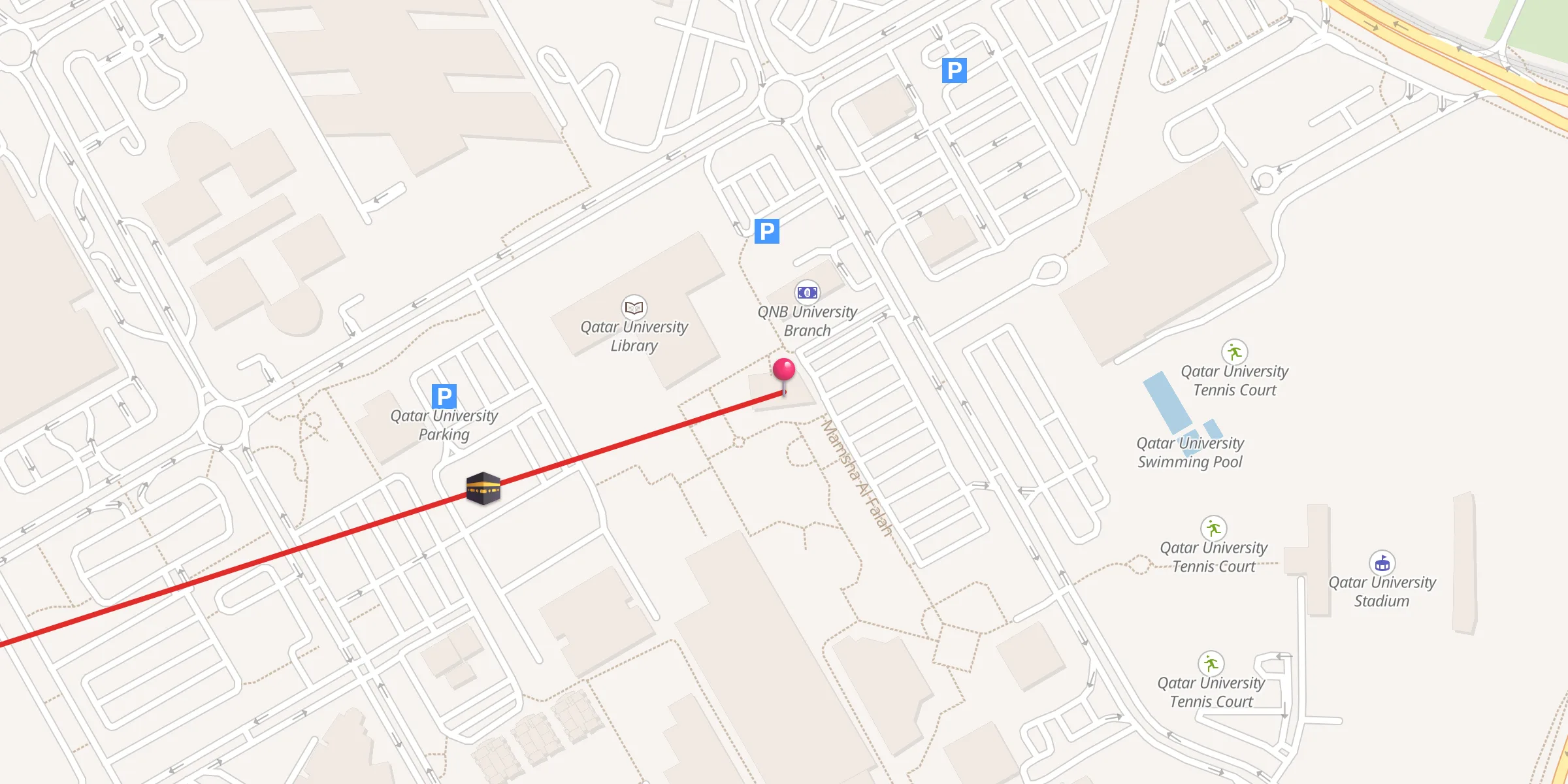 Carte de localisation : Qatar University Mosque