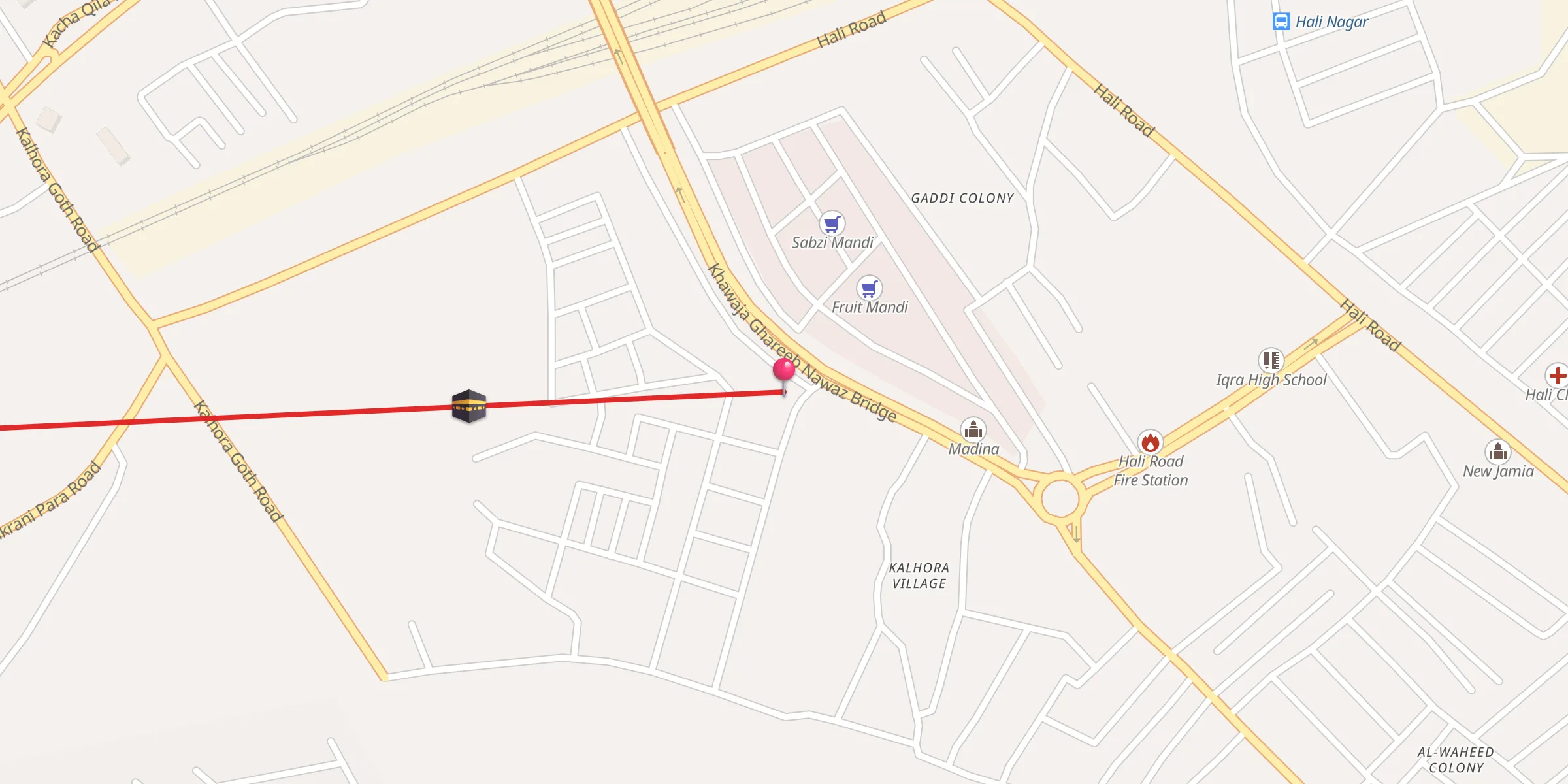 Carte de localisation : Faizan-e-Khwaja Gharib Nawaz