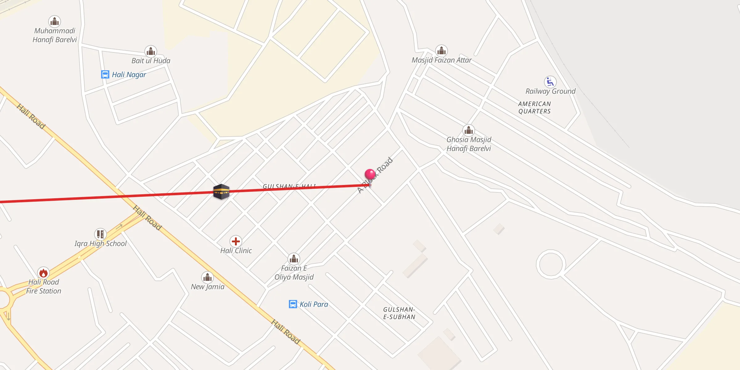 Carte de localisation : Baitul Mukarram Masjid
