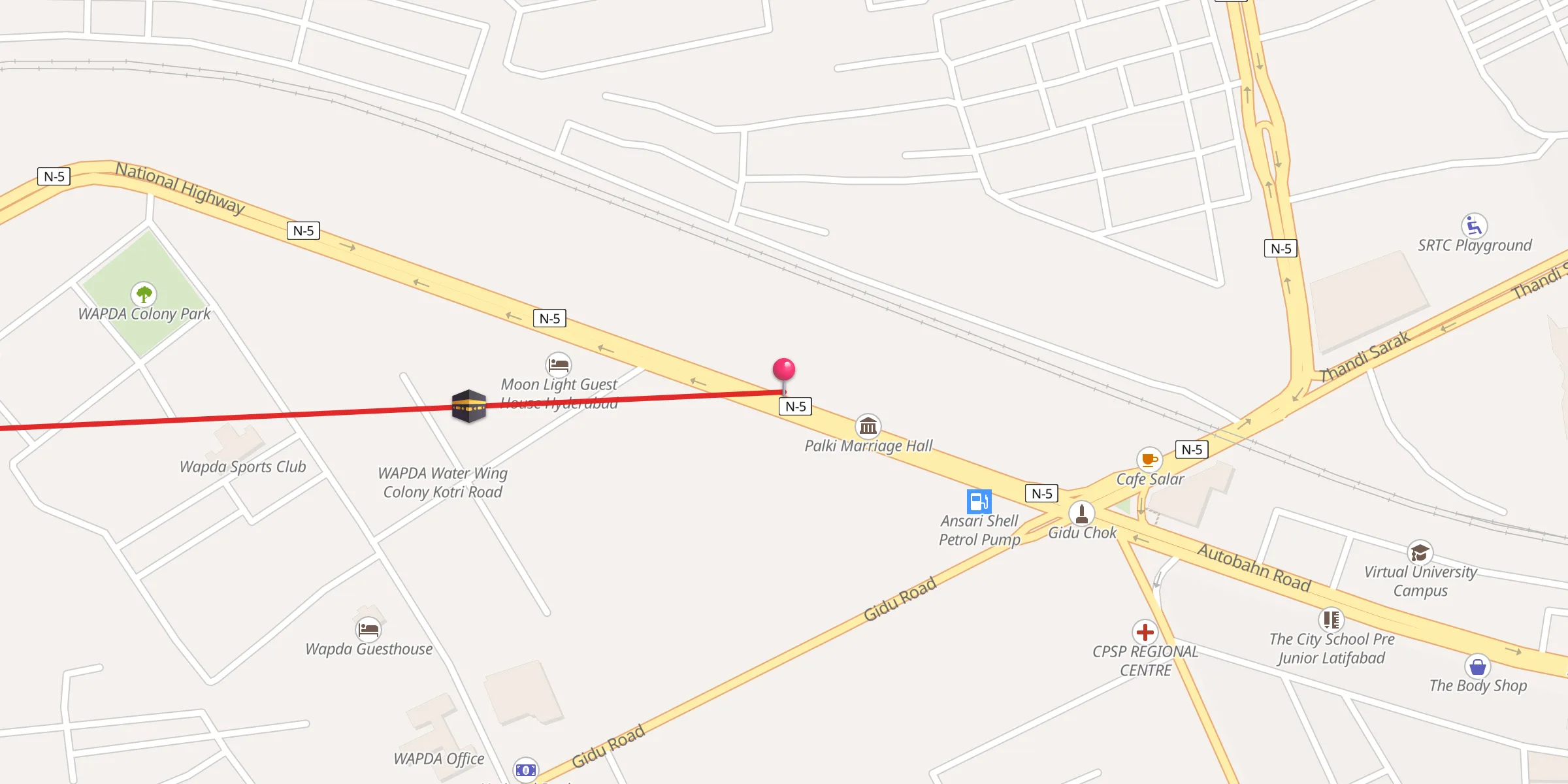 Carte de localisation : Ahle Hadees Mosque