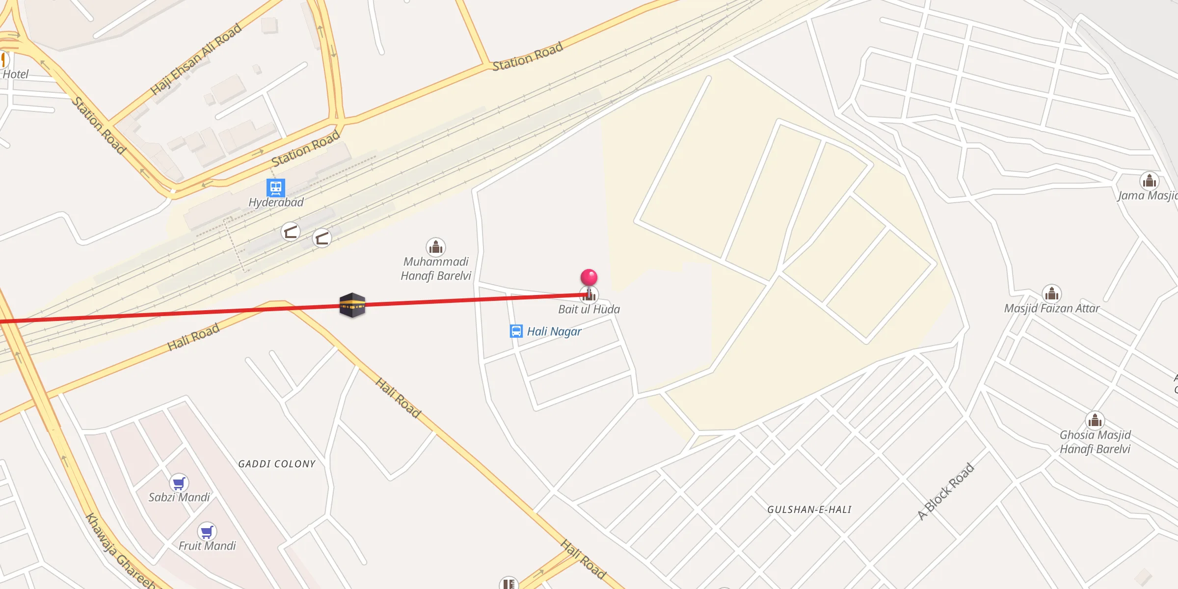 Carte de localisation : Bait ul Huda
