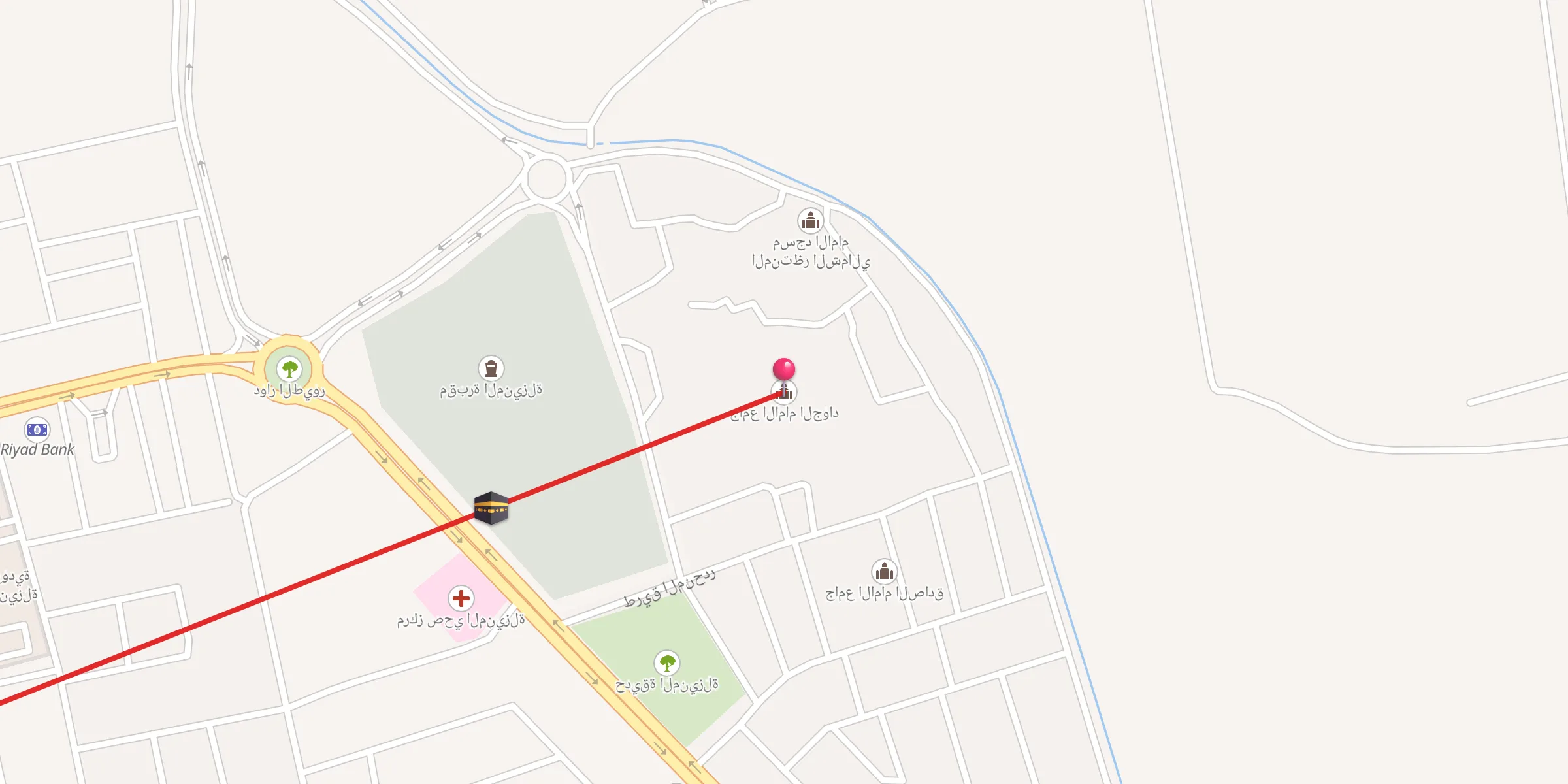Carte de localisation : جامع الامام الجواد